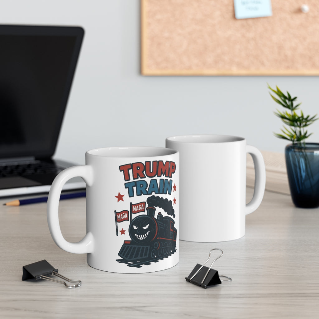 Trump Train Mug – MAGA Political Coffee Cup