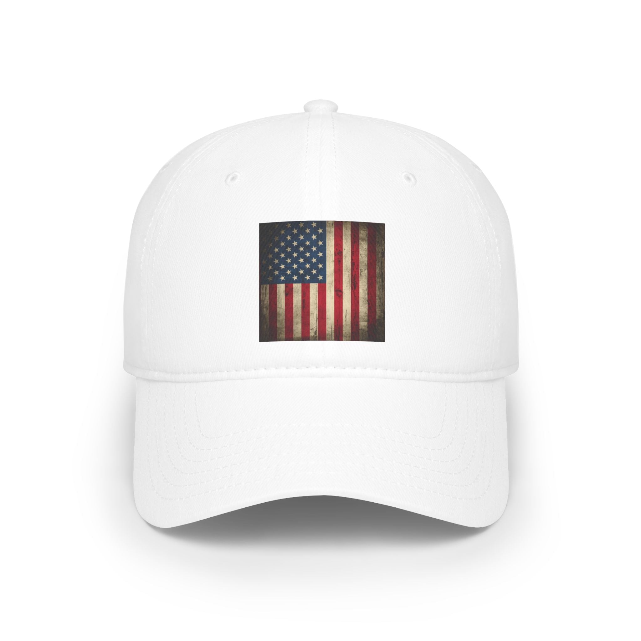 Unisex Distressed American Flag Low Profile Baseball Cap