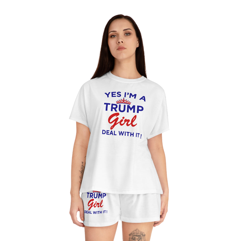 Trump Girl Short Pajama Set — "Yes I'm a Trump Girl, Deal With It!"