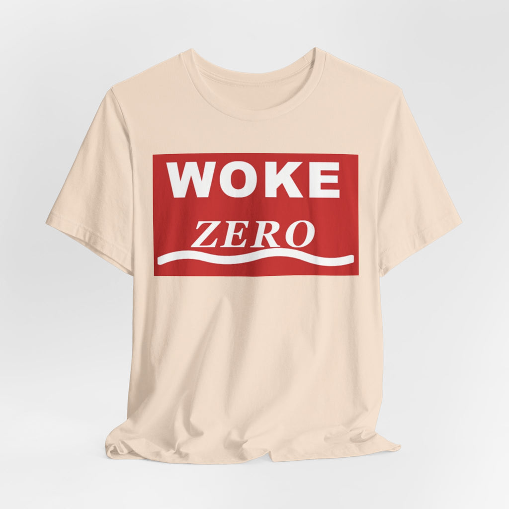 Woke Zero Tee — Bold Red Statement T-Shirt