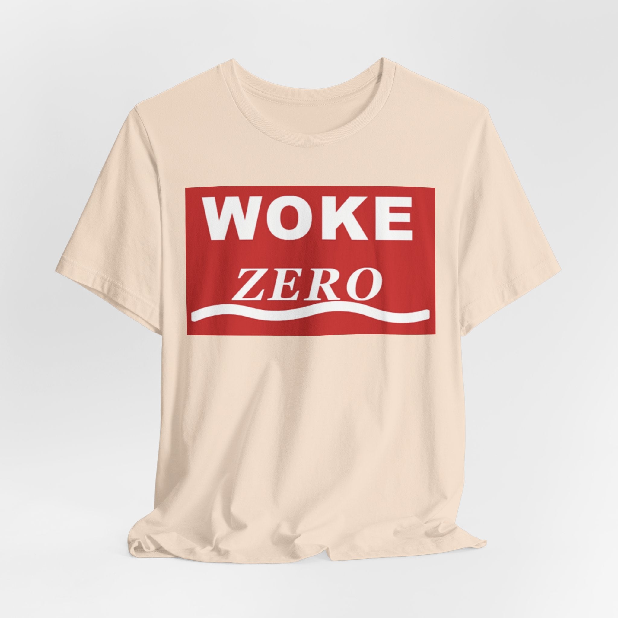 Woke Zero Tee — Bold Red Statement T-Shirt
