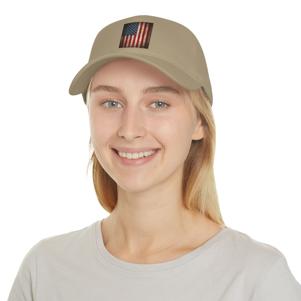 Unisex Distressed American Flag Low Profile Baseball Cap