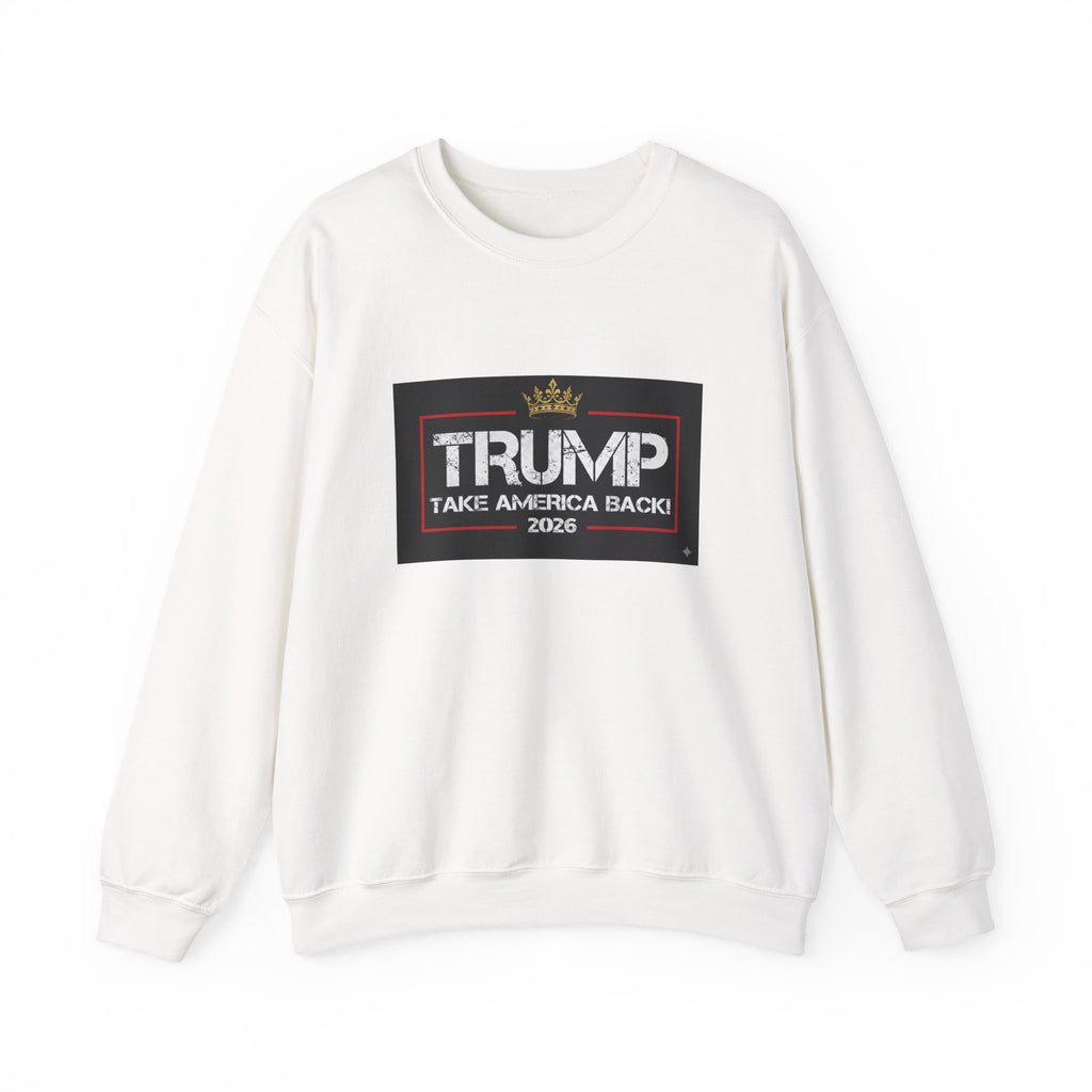 Crewneck Sweatshirt — "TAKE AMERICA BACK" 2028 Political Graphic