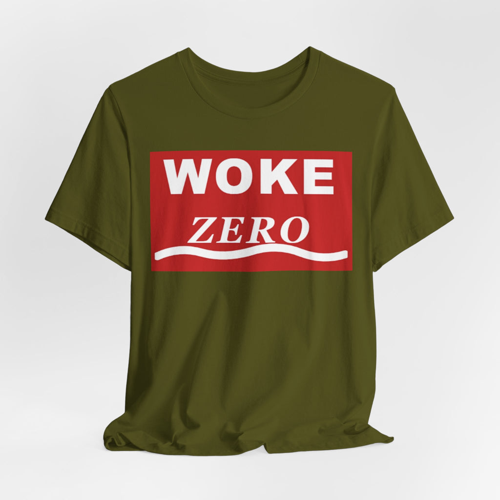 Woke Zero Tee — Bold Red Statement T-Shirt