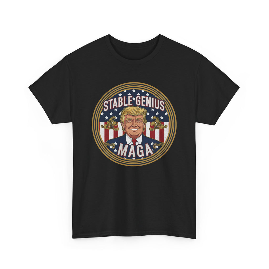 Unisex Heavy Cotton Tee--"Stable Genuis MAGA"