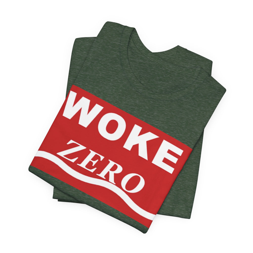 Woke Zero Tee — Bold Red Statement T-Shirt