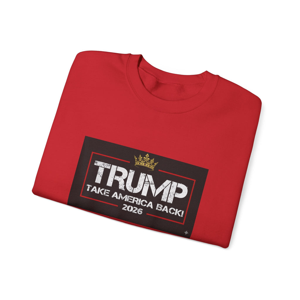 Crewneck Sweatshirt — "TAKE AMERICA BACK" 2028 Political Graphic