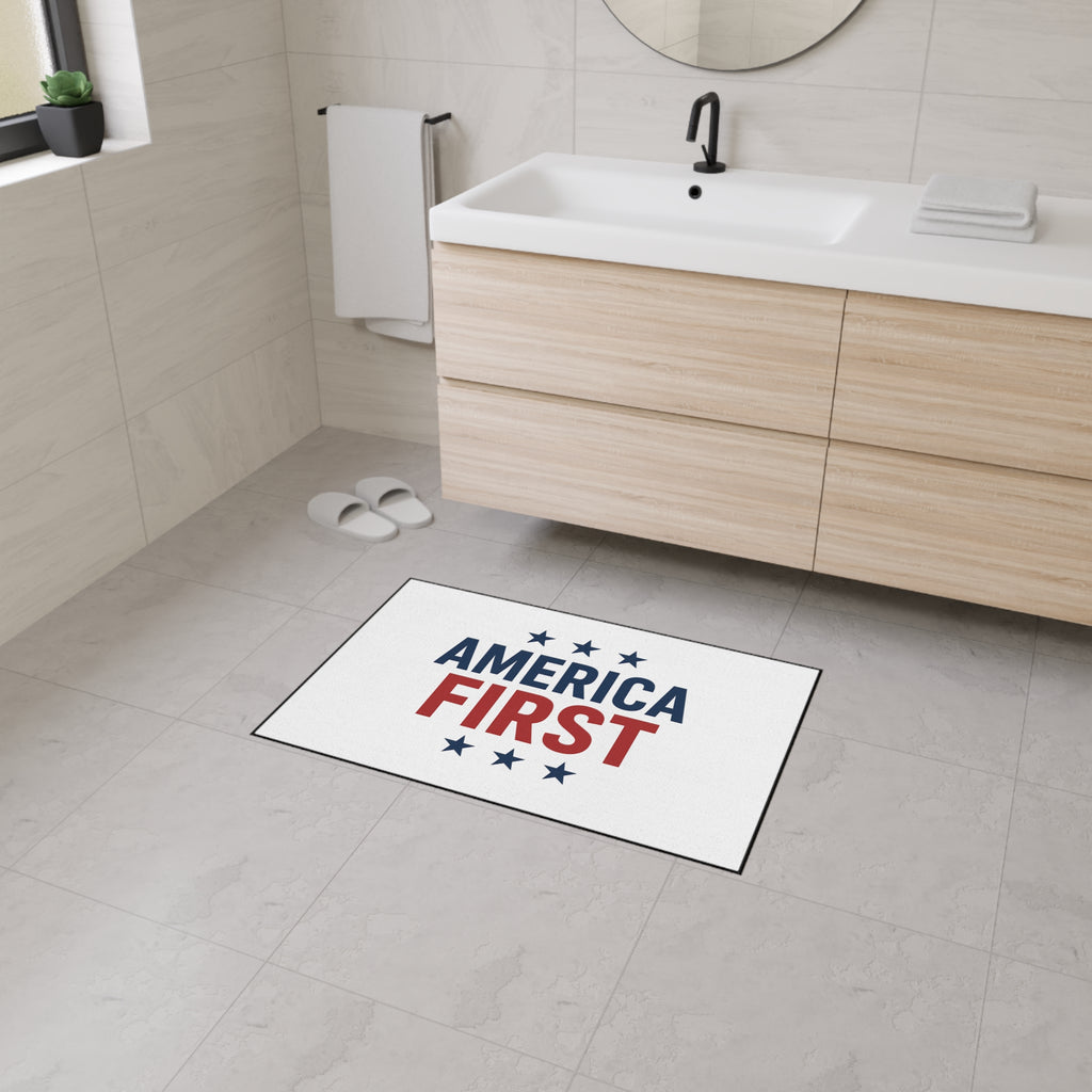 America First Patriotic Floor Mat