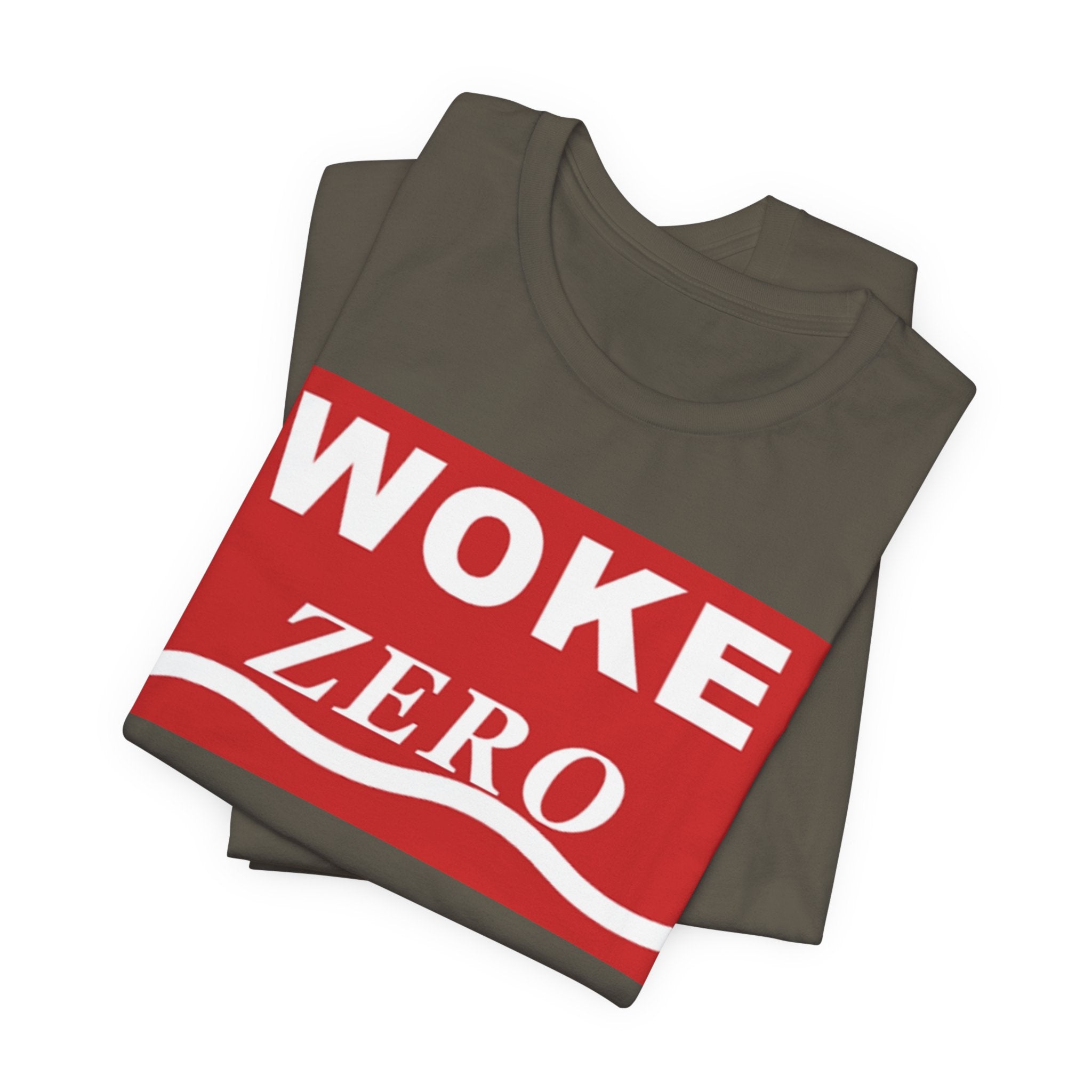 Woke Zero Tee — Bold Red Statement T-Shirt