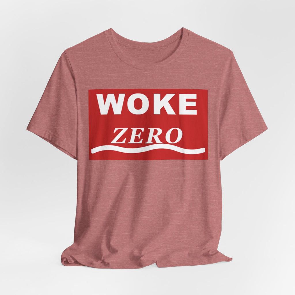 Woke Zero Tee — Bold Red Statement T-Shirt