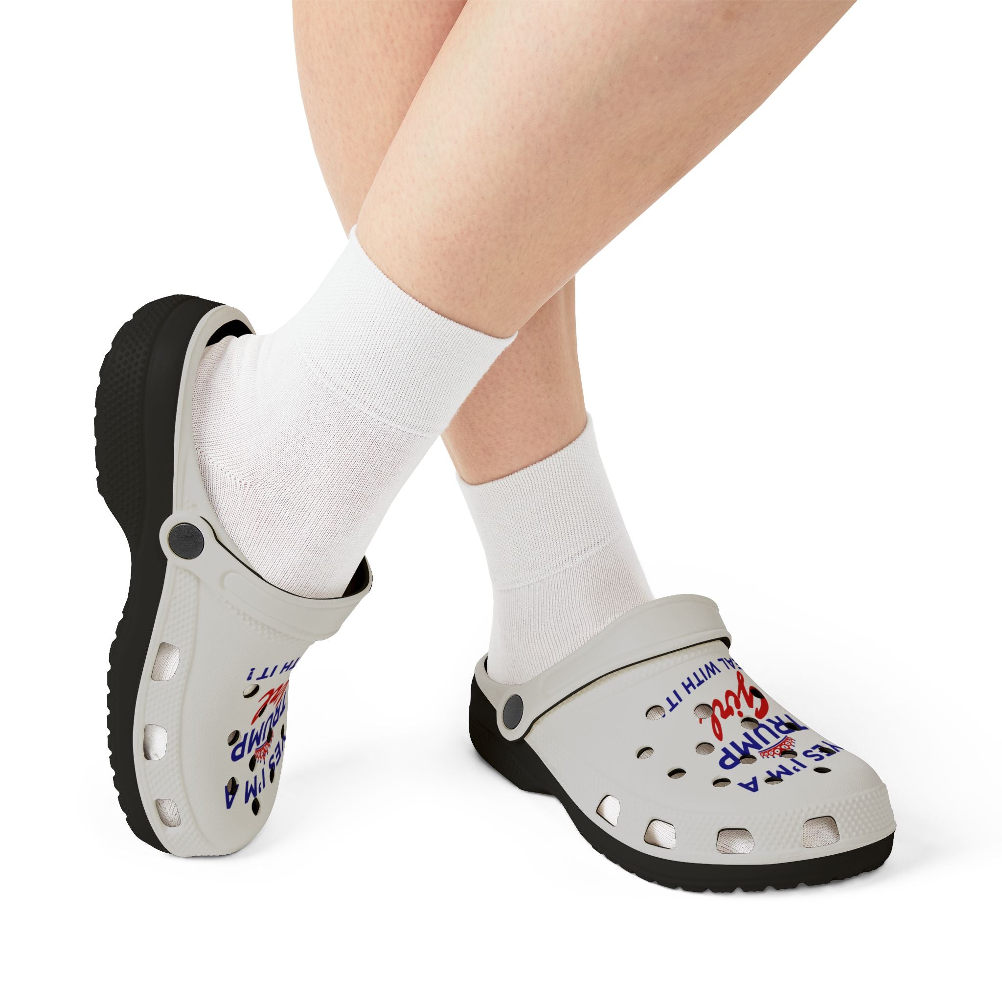 Trump Girl EVA Foam Clogs — "Yes I'm a Trump Girl" Printed Slip-On Shoes