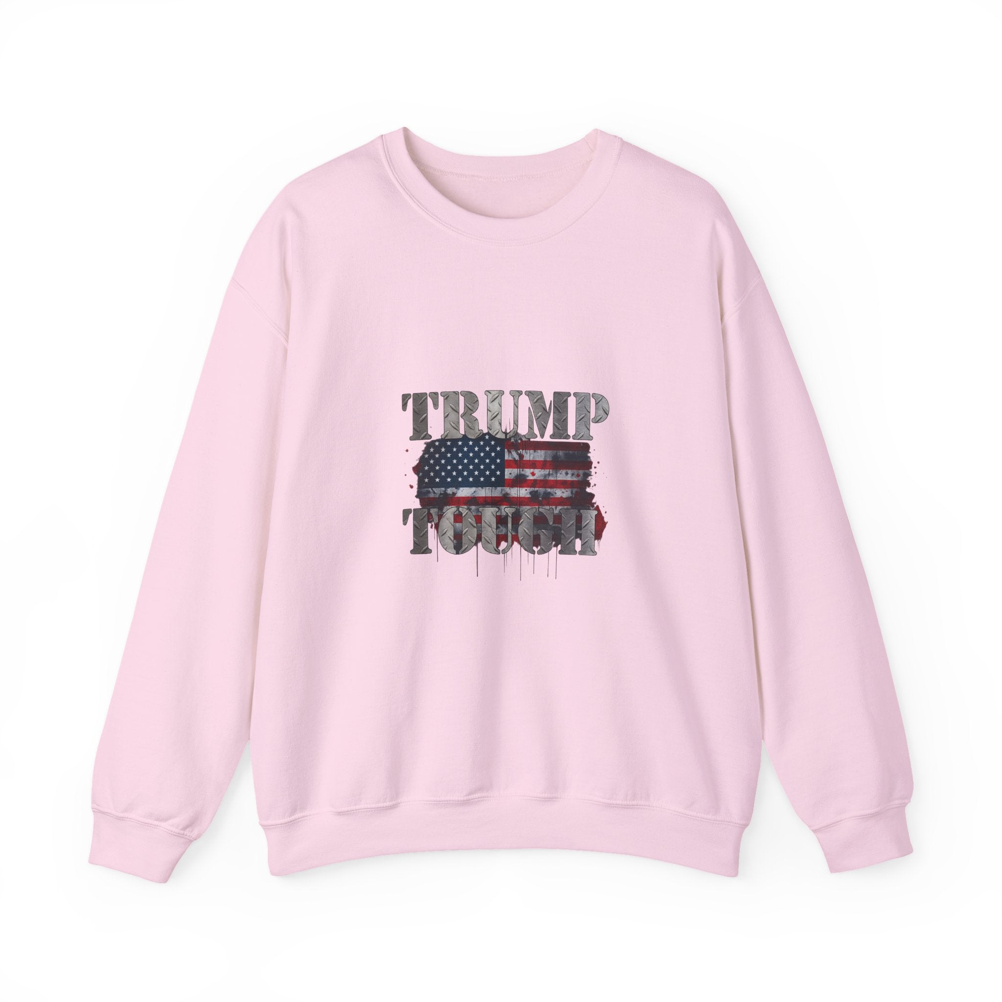 Patriotic 'TRUMP TOUCH' Sweatshirt – Distressed American Flag Crewneck