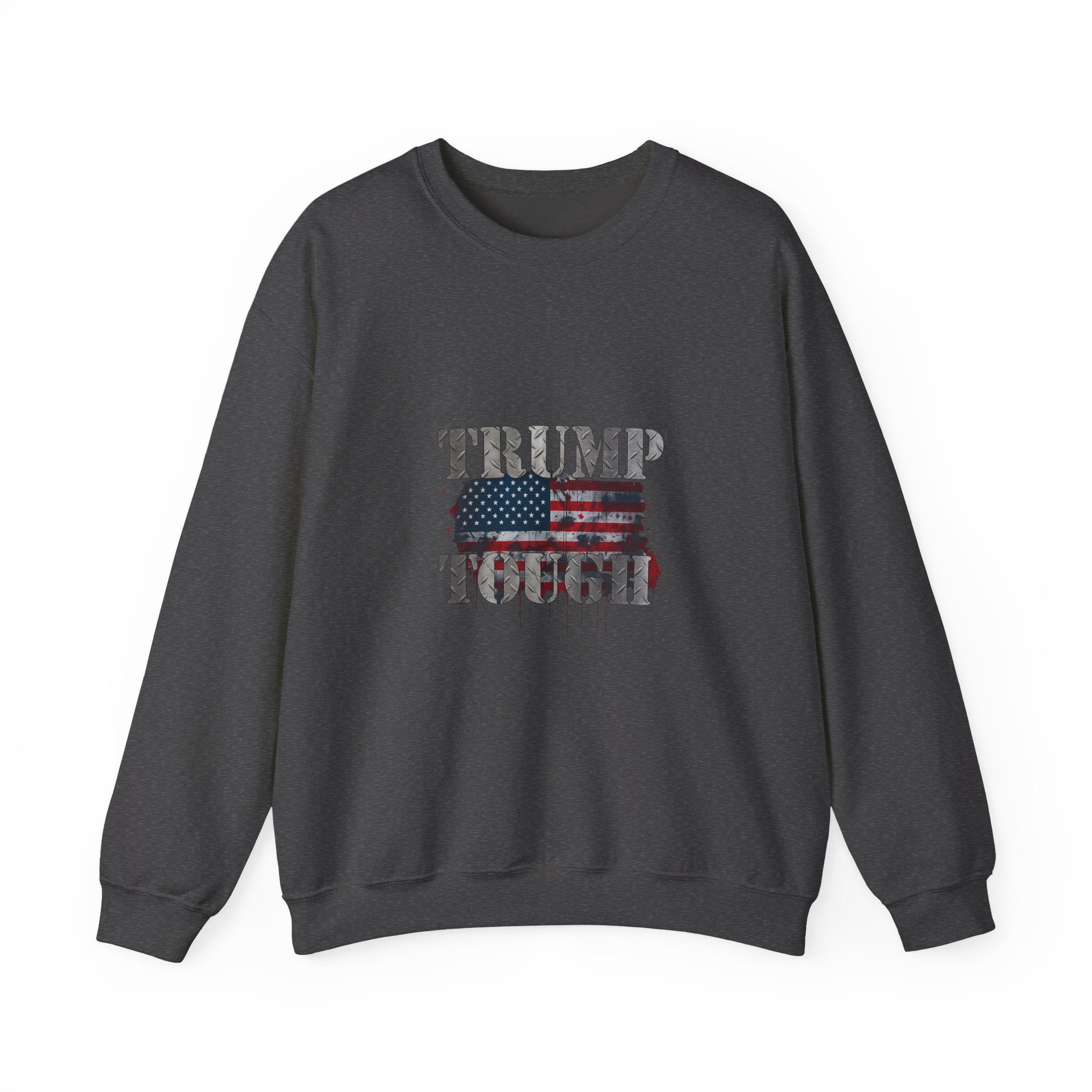 Patriotic 'TRUMP TOUCH' Sweatshirt – Distressed American Flag Crewneck