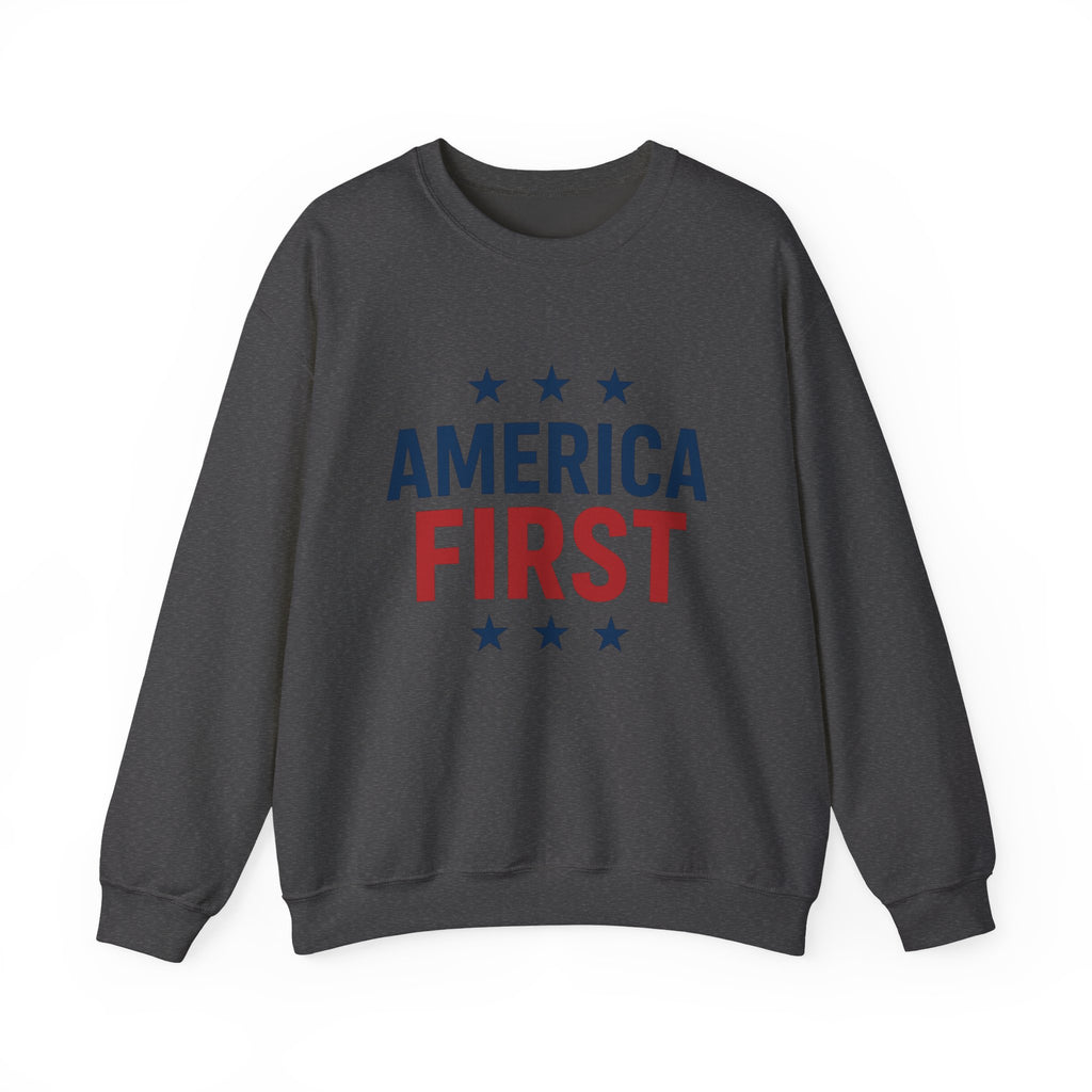 America First Sweatshirt — Patriotic Crewneck Pullover