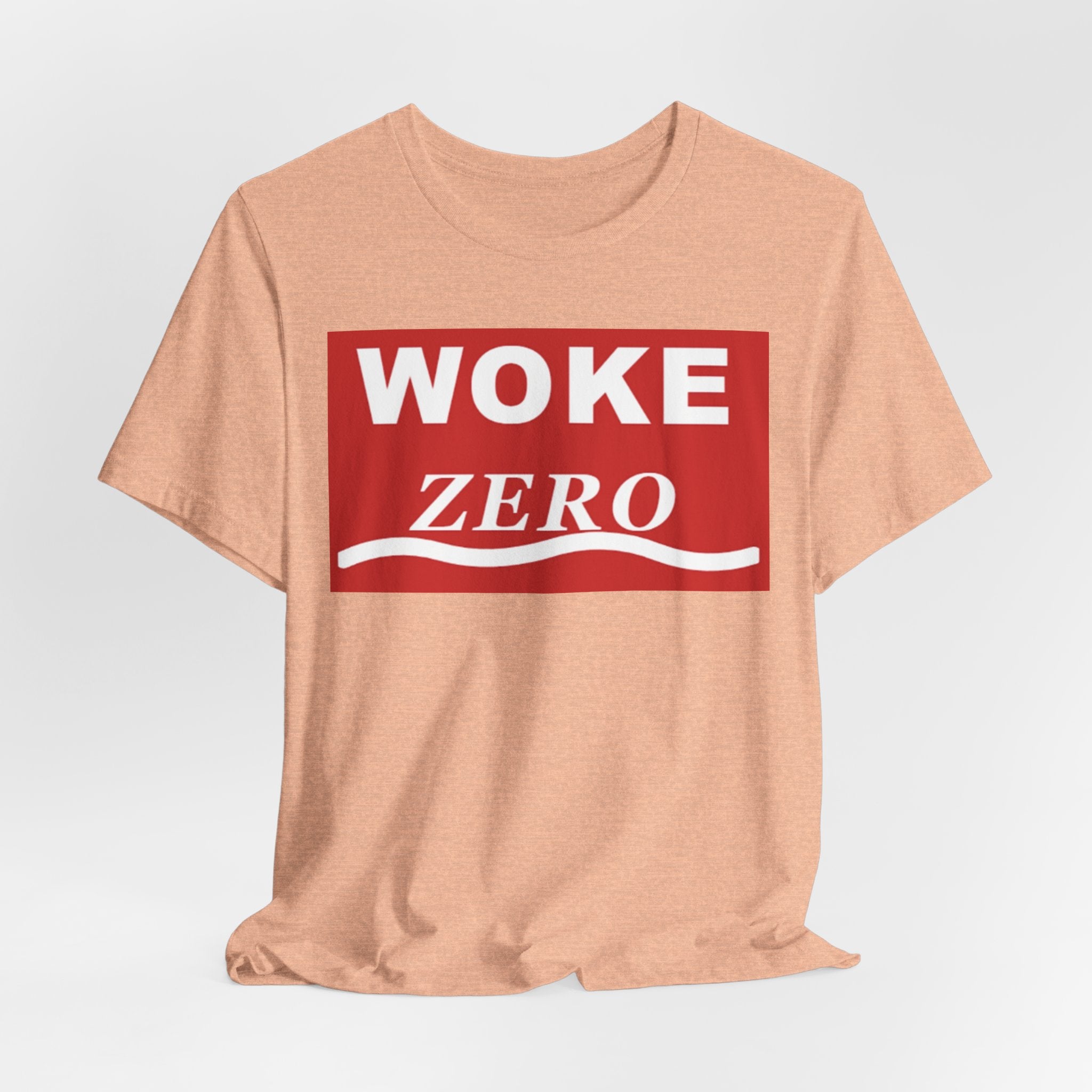 Woke Zero Tee — Bold Red Statement T-Shirt