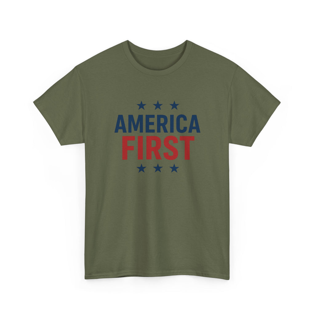 T-Shirt — "America First" Patriotic Graphic Tee