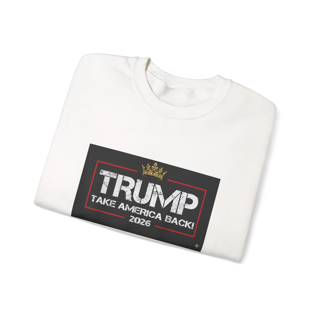 Crewneck Sweatshirt — "TAKE AMERICA BACK" 2028 Political Graphic