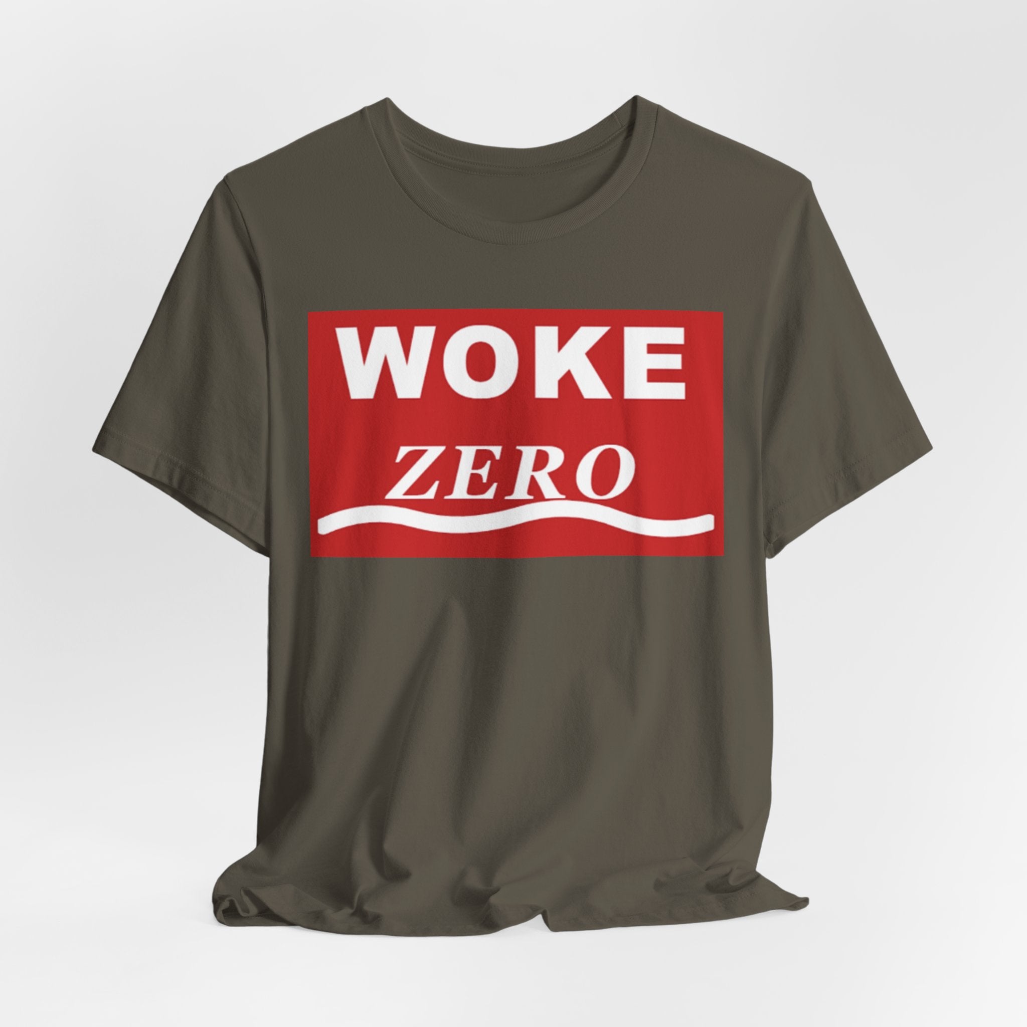 Woke Zero Tee — Bold Red Statement T-Shirt
