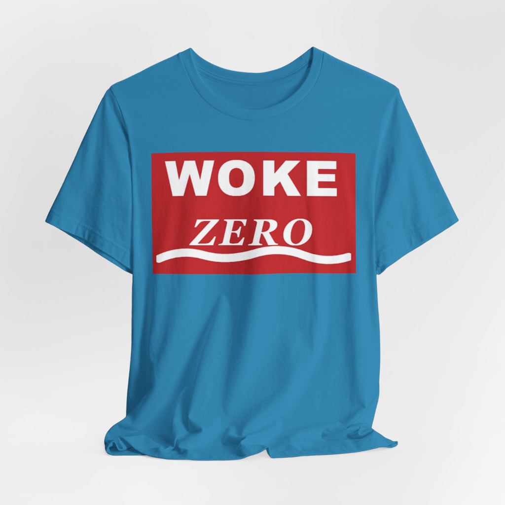 Woke Zero Tee — Bold Red Statement T-Shirt
