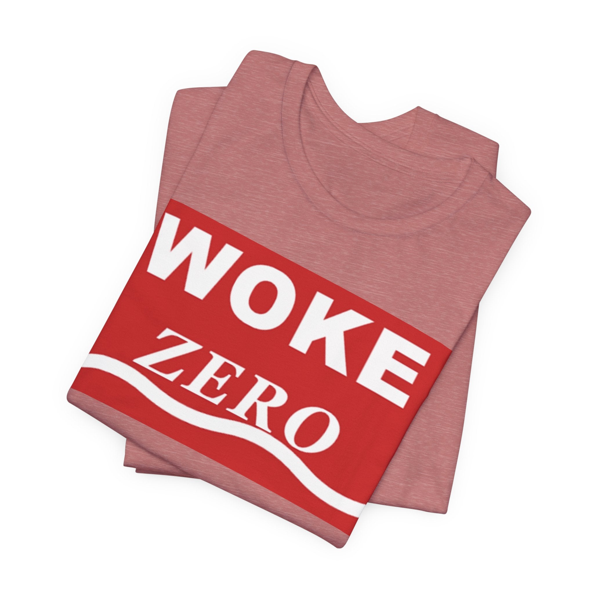 Woke Zero Tee — Bold Red Statement T-Shirt