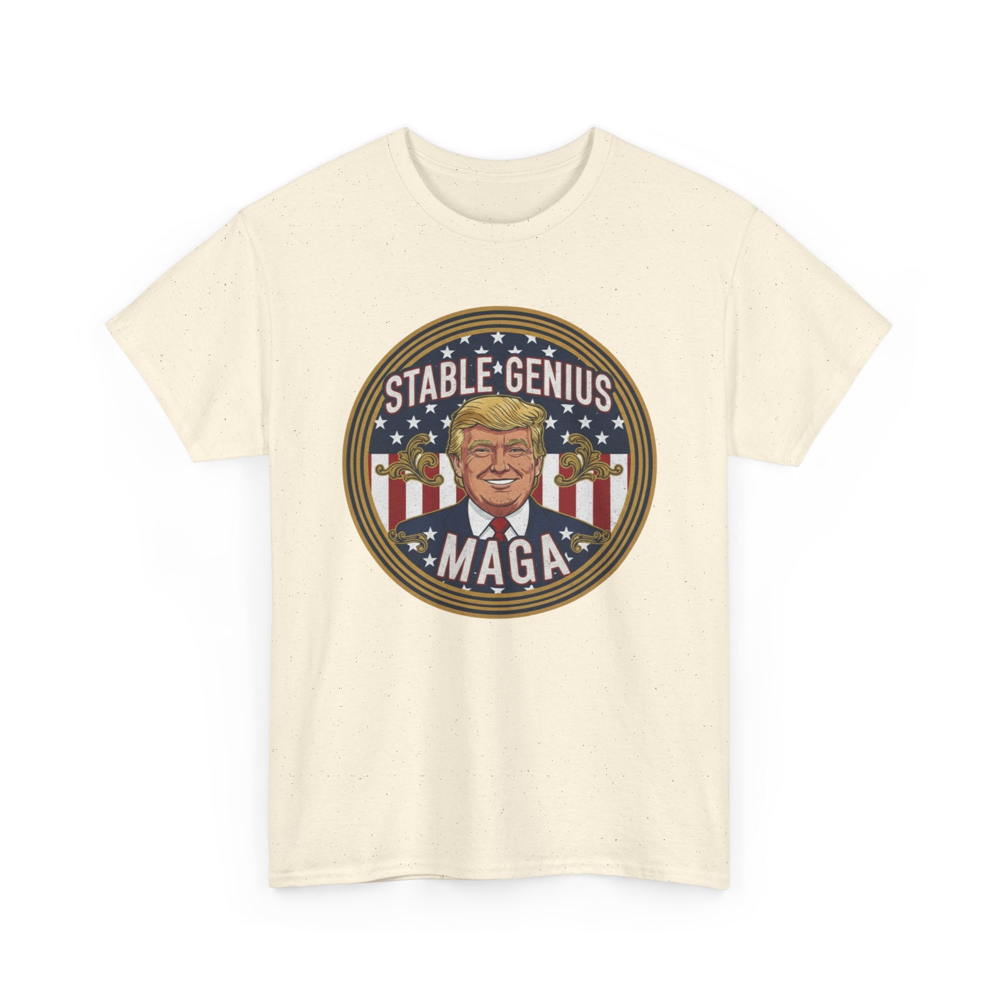 Unisex Heavy Cotton Tee--"Stable Genuis MAGA"