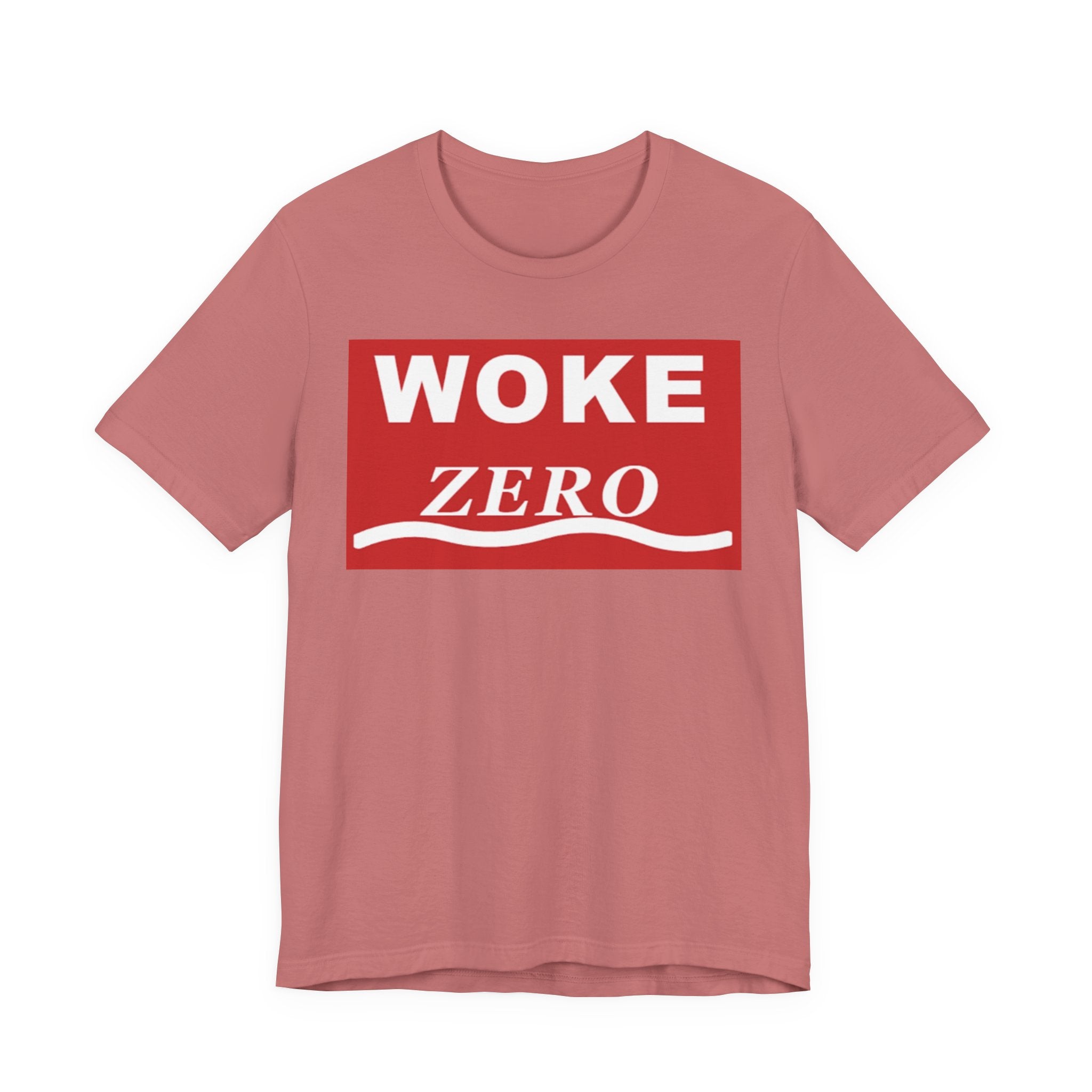 Woke Zero Tee — Bold Red Statement T-Shirt