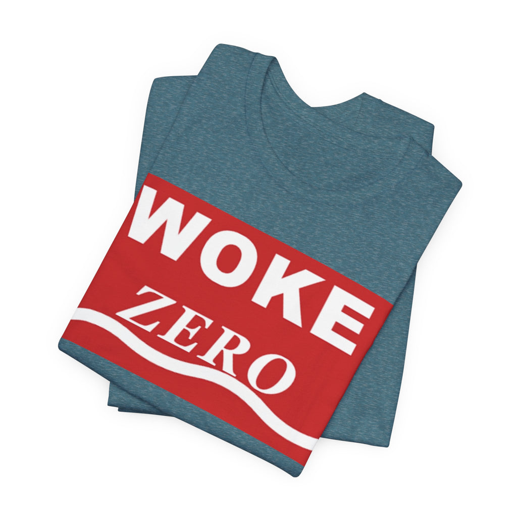 Woke Zero Tee — Bold Red Statement T-Shirt
