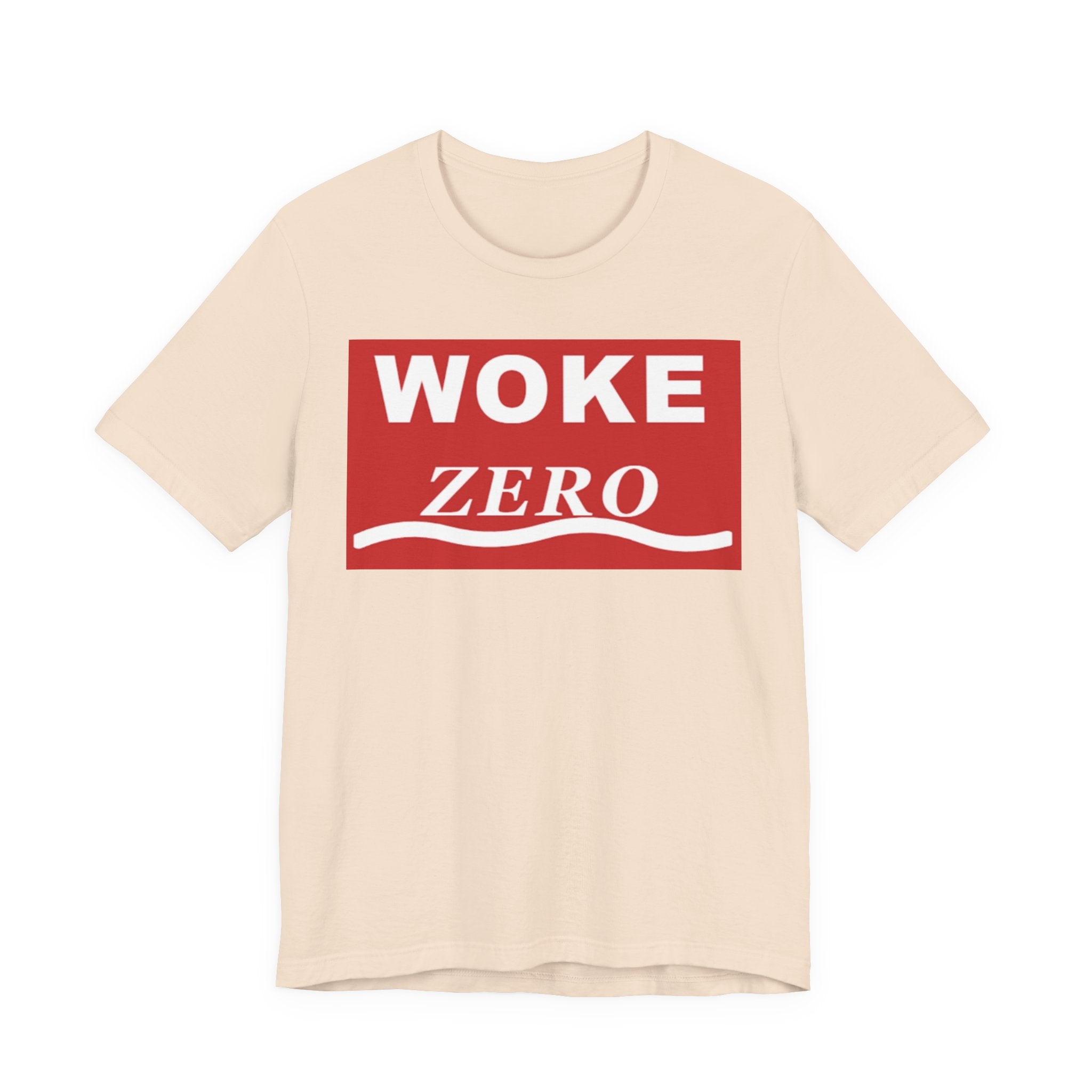 Woke Zero Tee — Bold Red Statement T-Shirt