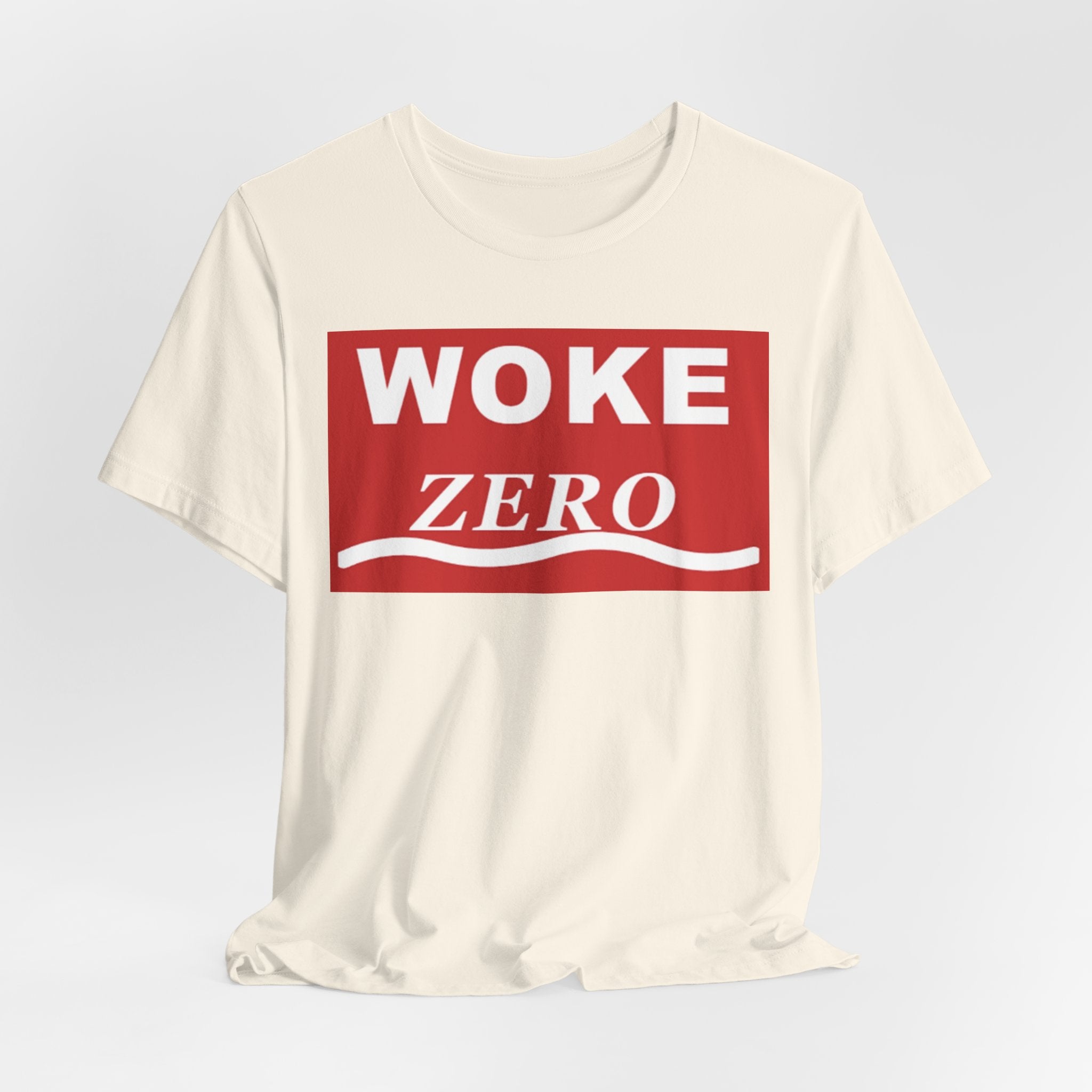 Woke Zero Tee — Bold Red Statement T-Shirt