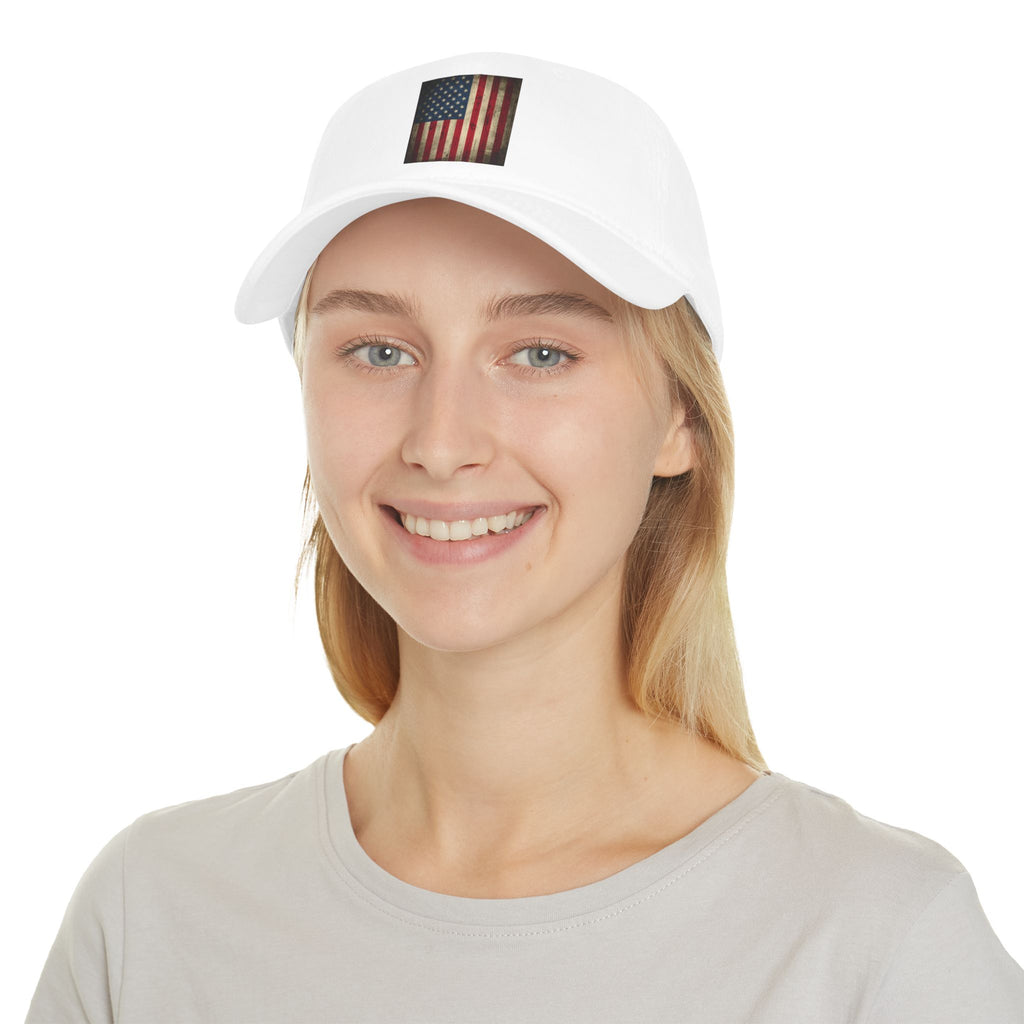 Unisex Distressed American Flag Low Profile Baseball Cap