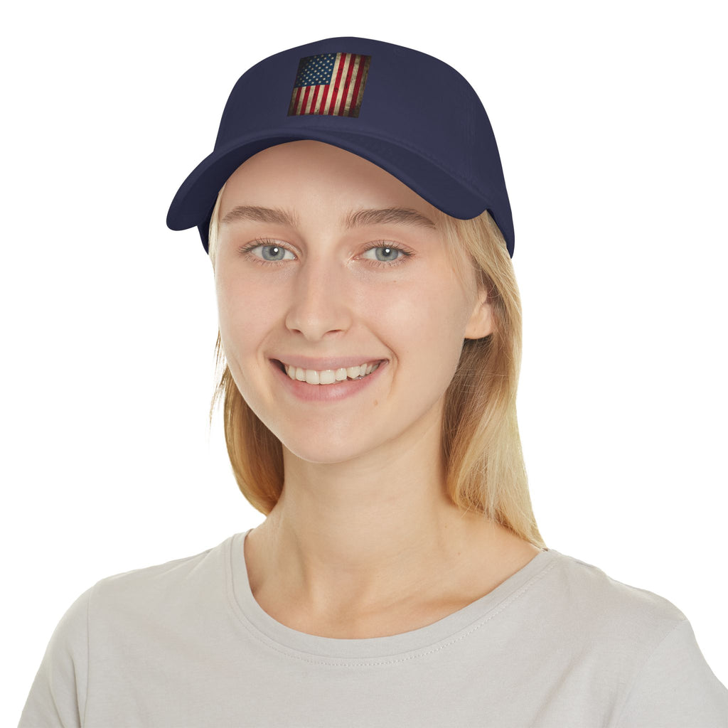 Unisex Distressed American Flag Low Profile Baseball Cap
