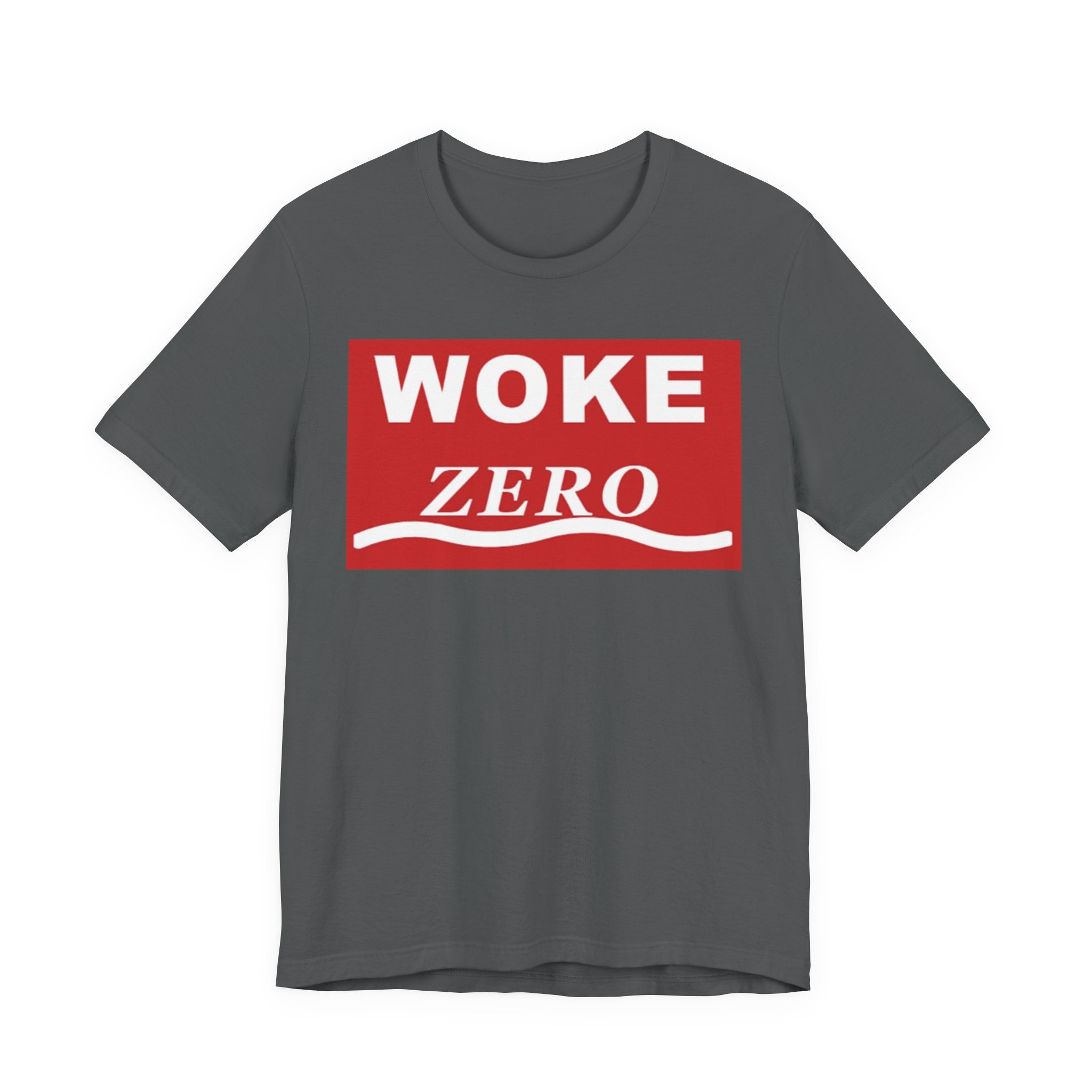 Woke Zero Tee — Bold Red Statement T-Shirt