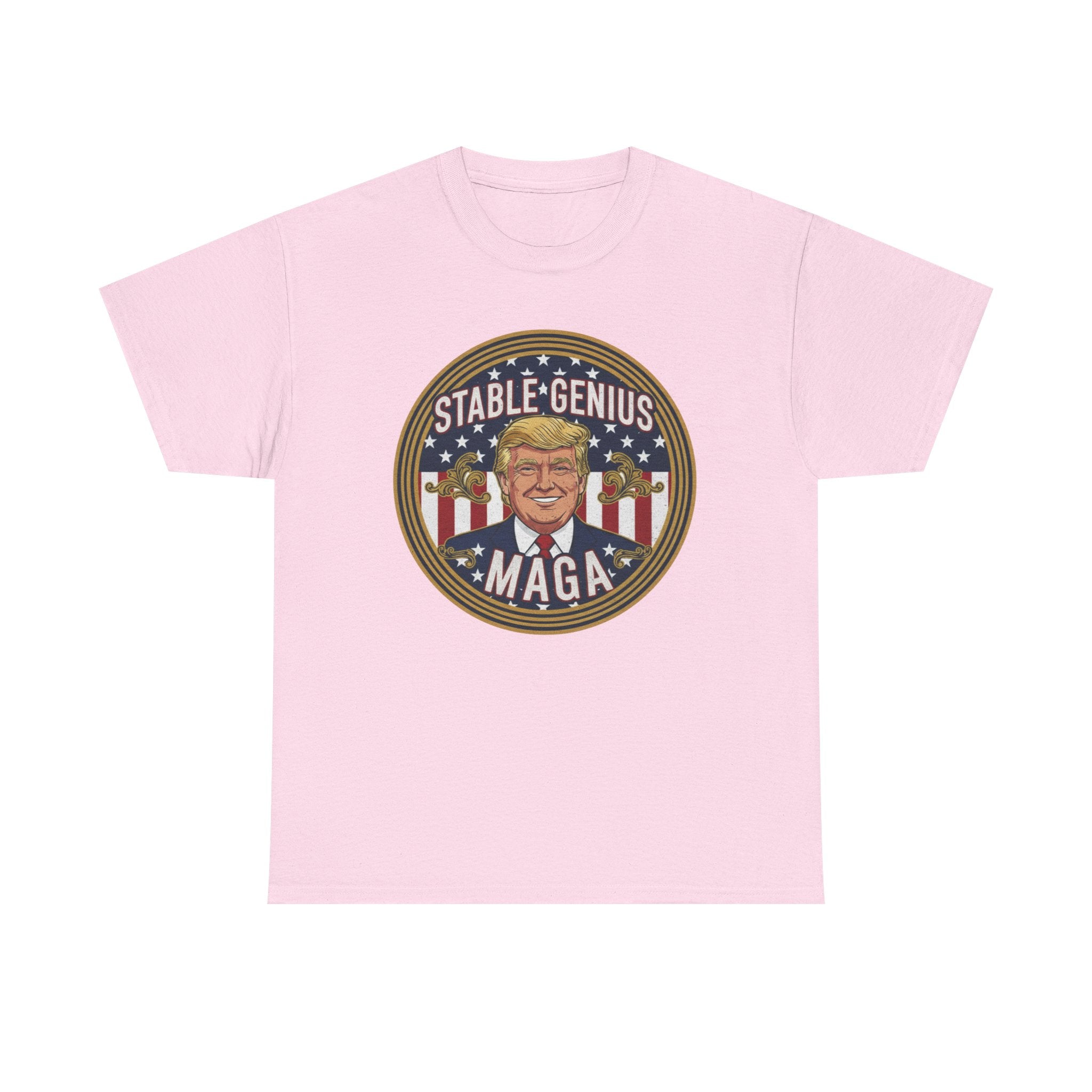 Unisex Heavy Cotton Tee--"Stable Genuis MAGA"