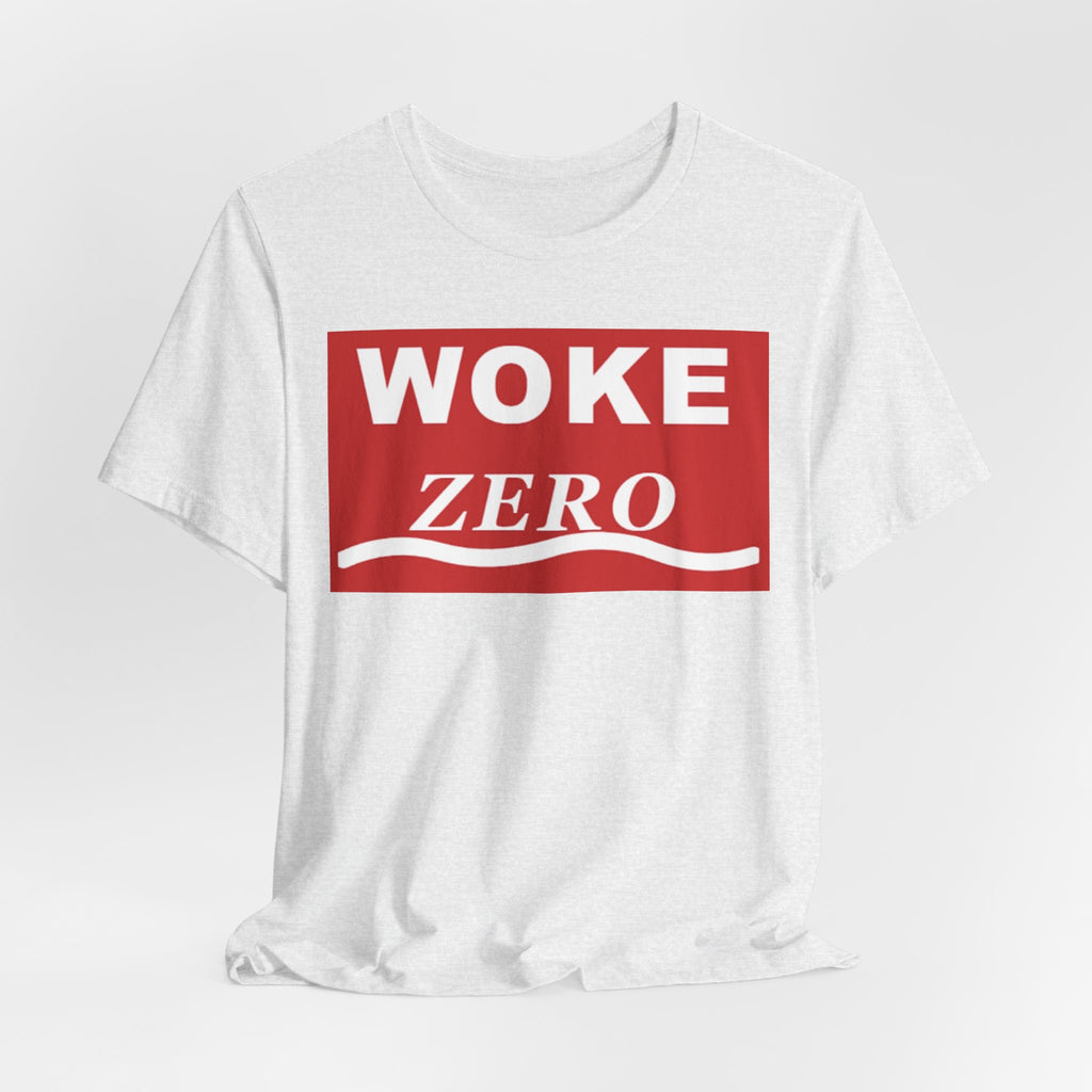 Woke Zero Tee — Bold Red Statement T-Shirt