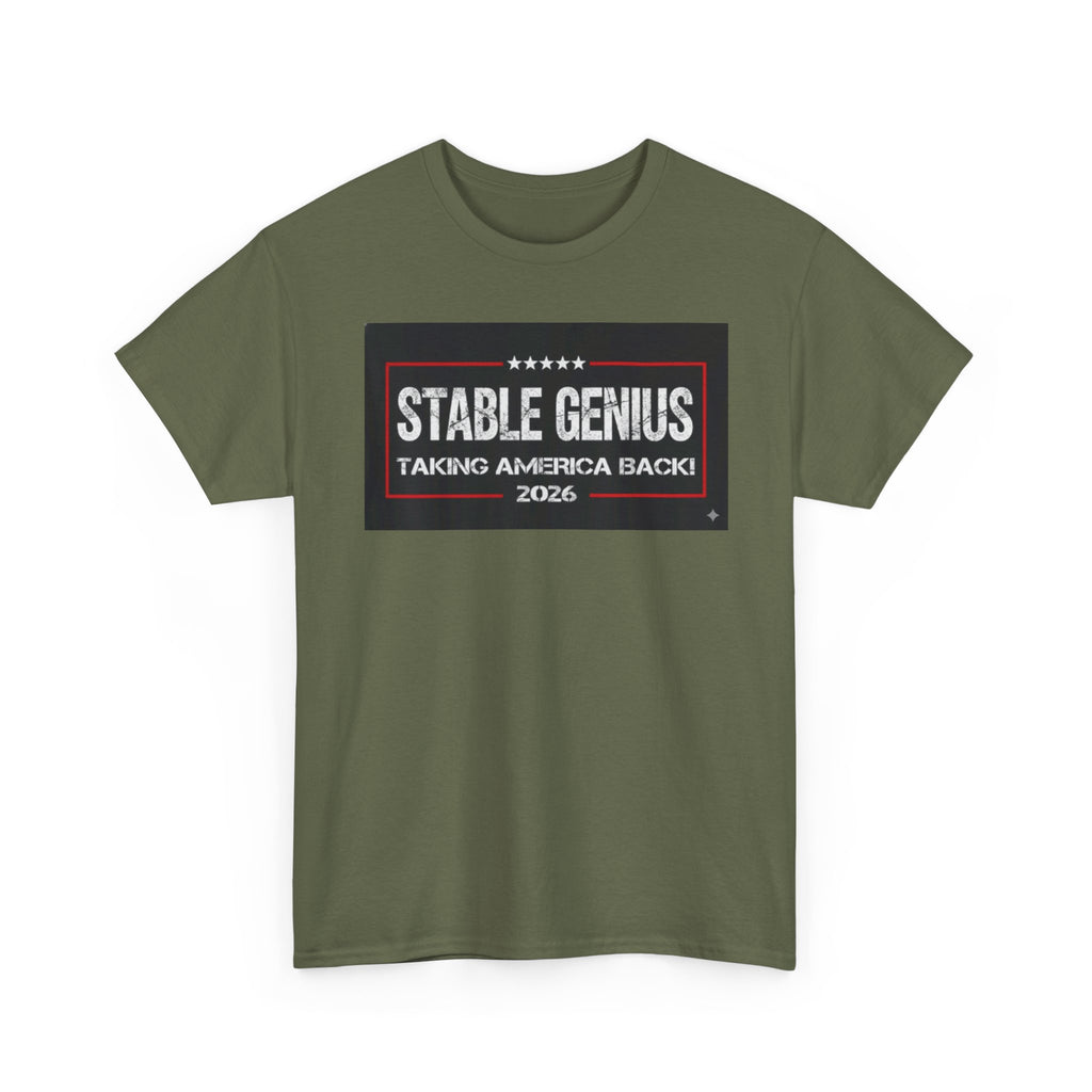 Unisex Heavy Cotton Tee--"Stable Genius: Taking America Back"
