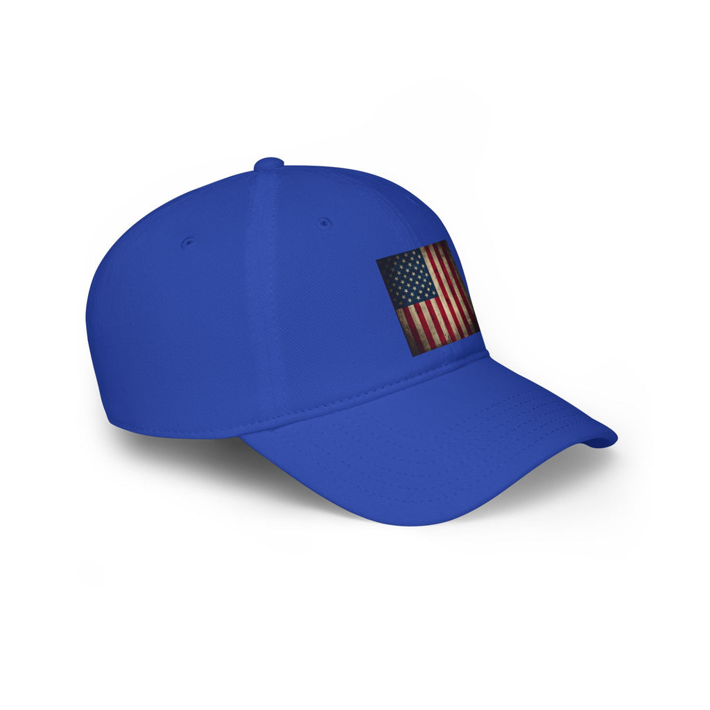 Unisex Distressed American Flag Low Profile Baseball Cap