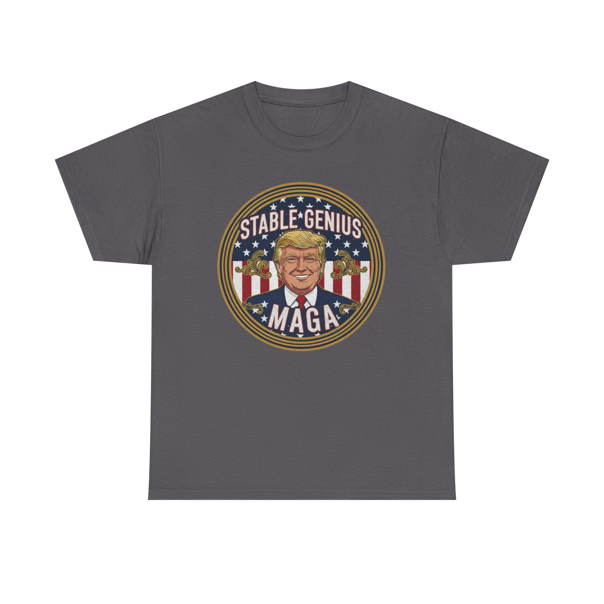 Unisex Heavy Cotton Tee--"Stable Genuis MAGA"