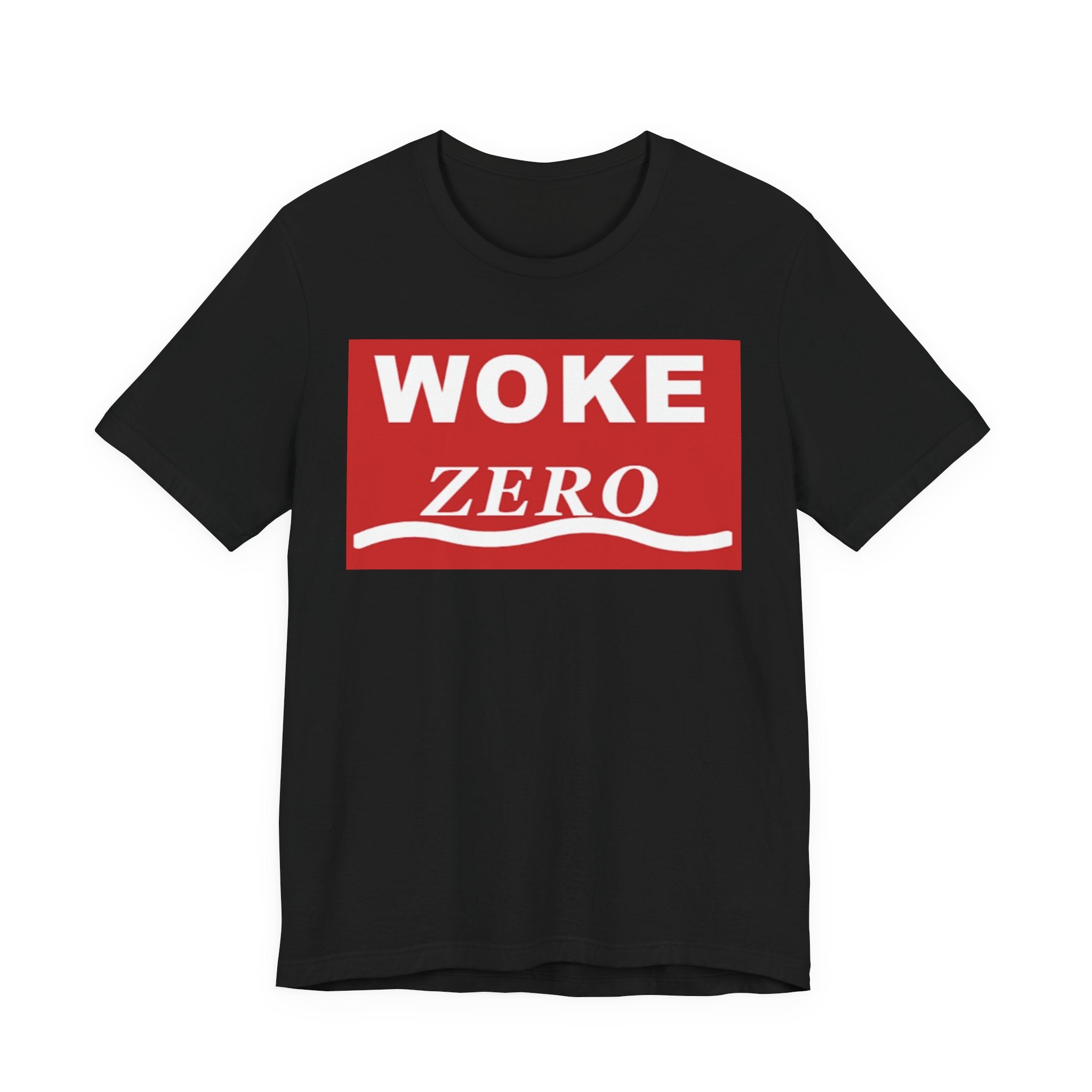 Woke Zero Tee — Bold Red Statement T-Shirt