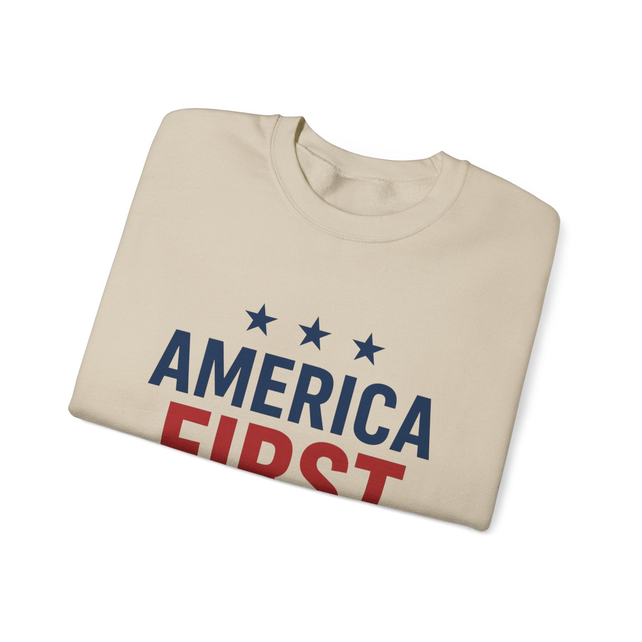 America First Sweatshirt — Patriotic Crewneck Pullover