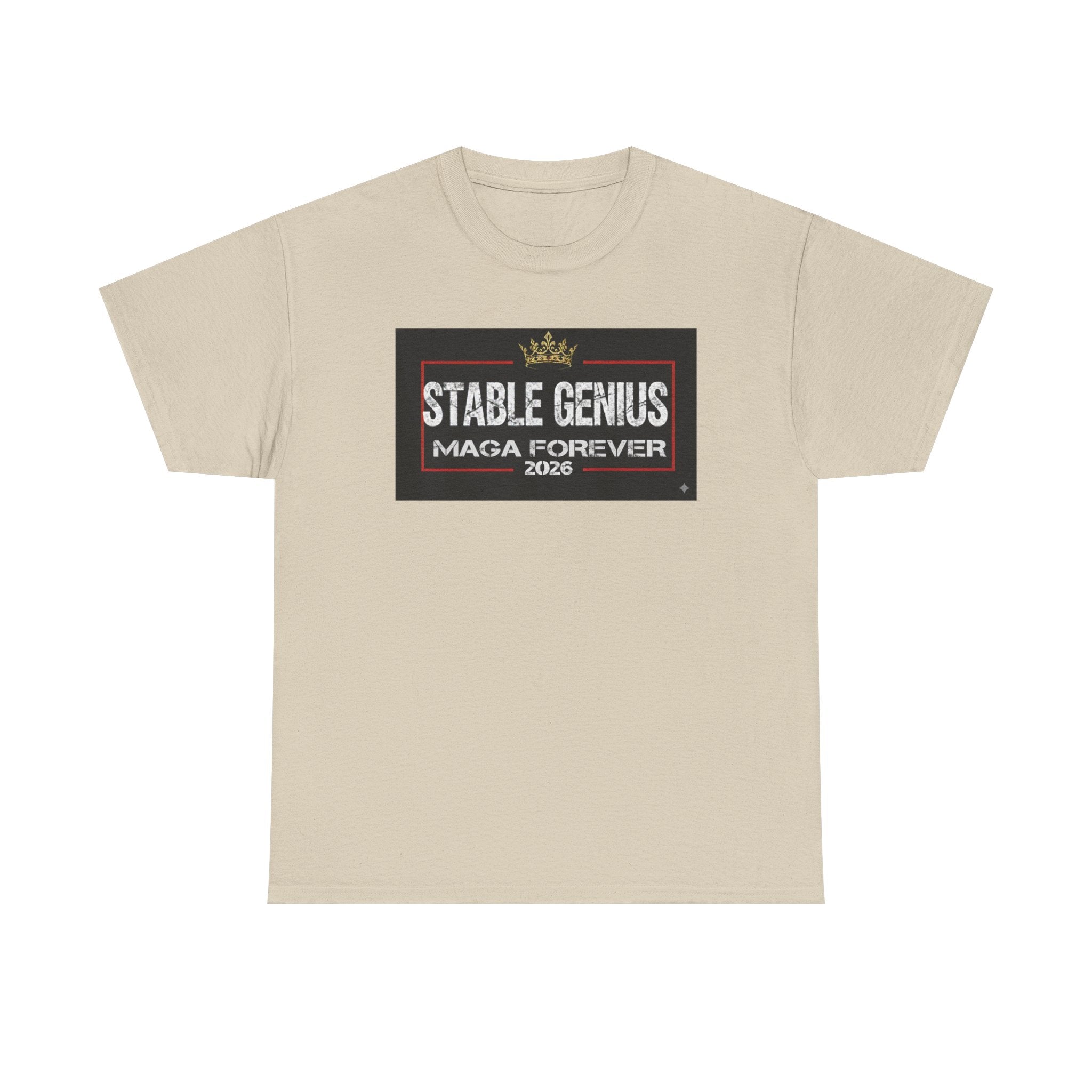 Unisex Heavy Cotton Tee--"Stable Genius MAGA Forever"