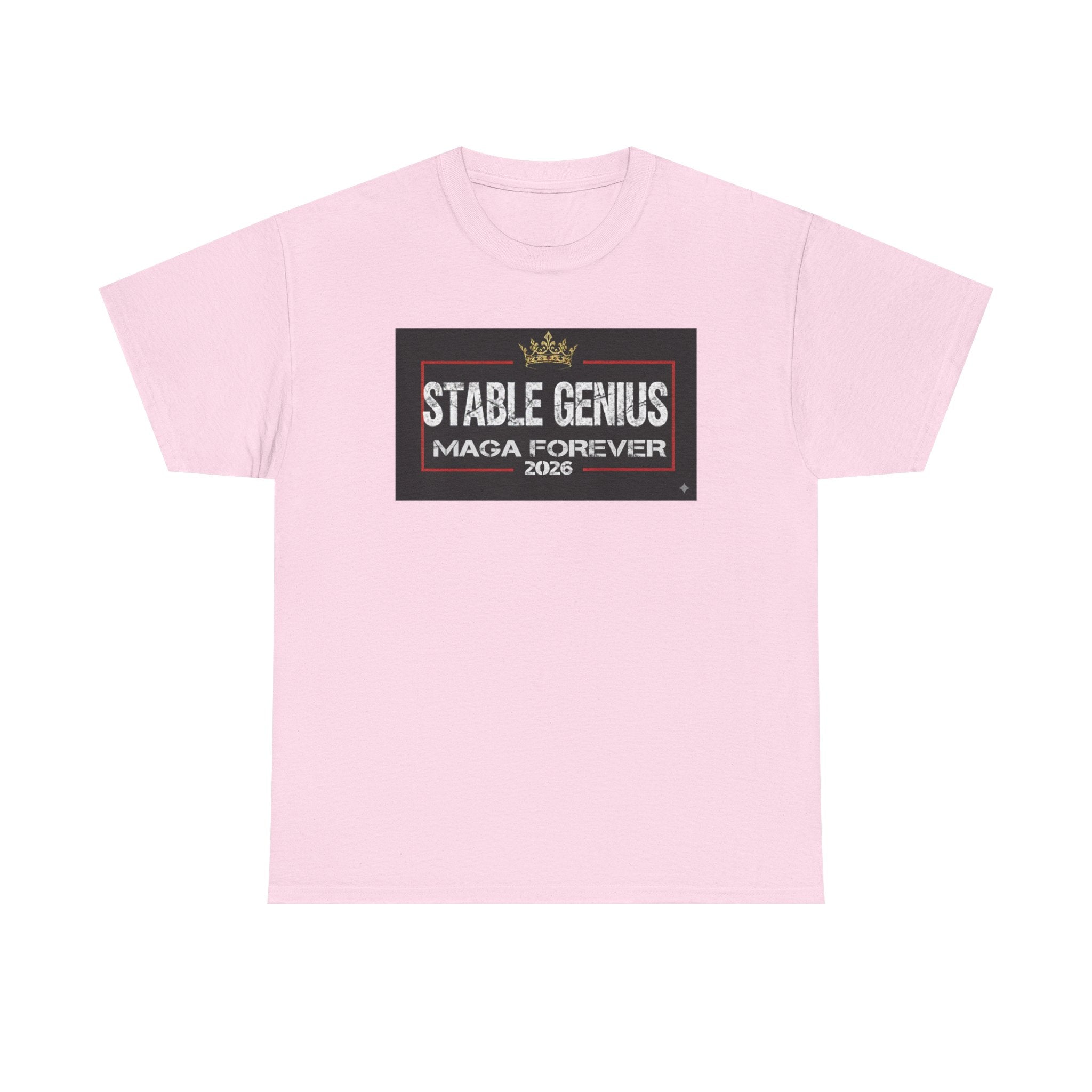 Unisex Heavy Cotton Tee--"Stable Genius MAGA Forever"
