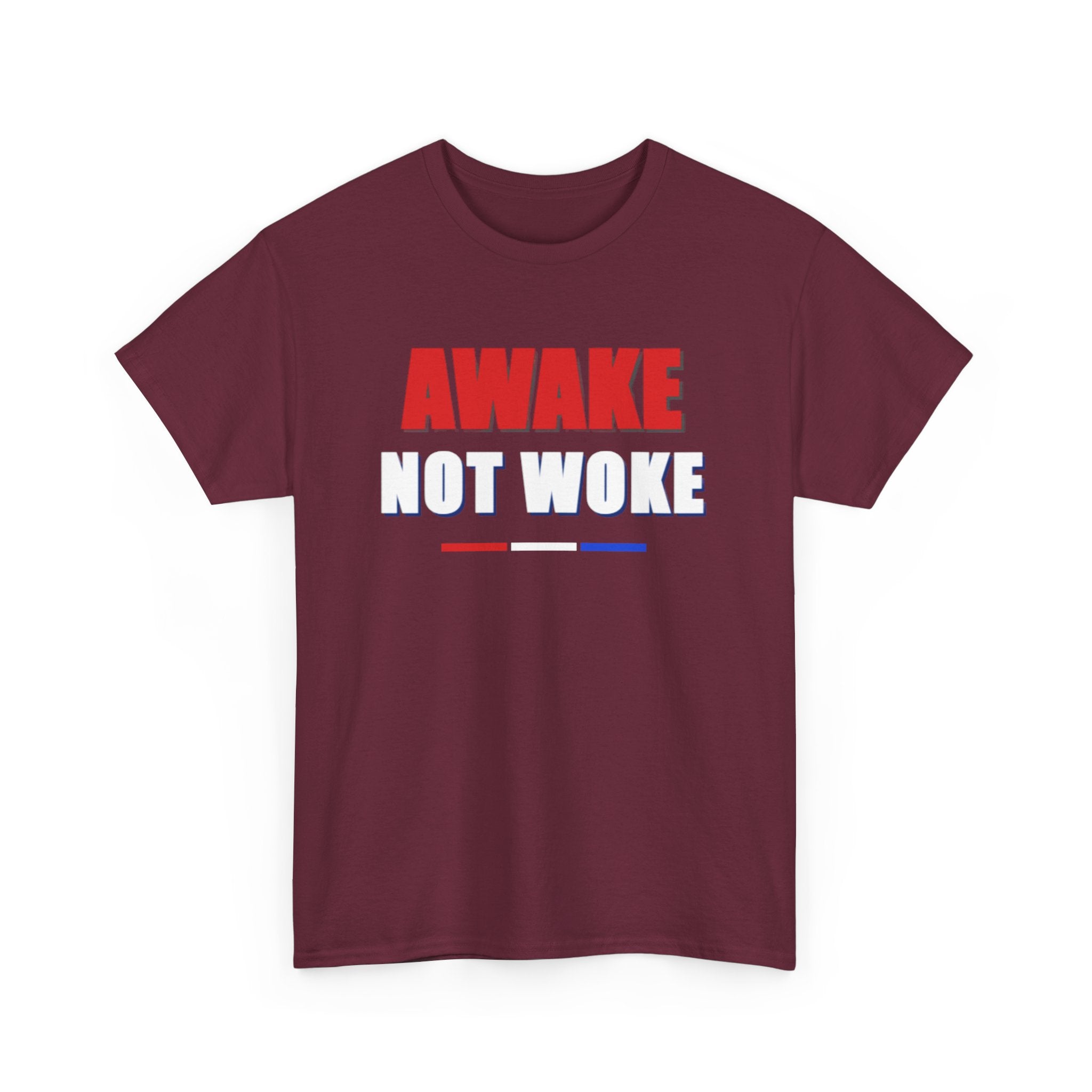 T-Shirt — "Awake Not Woke" Patriotic Graphic Tee