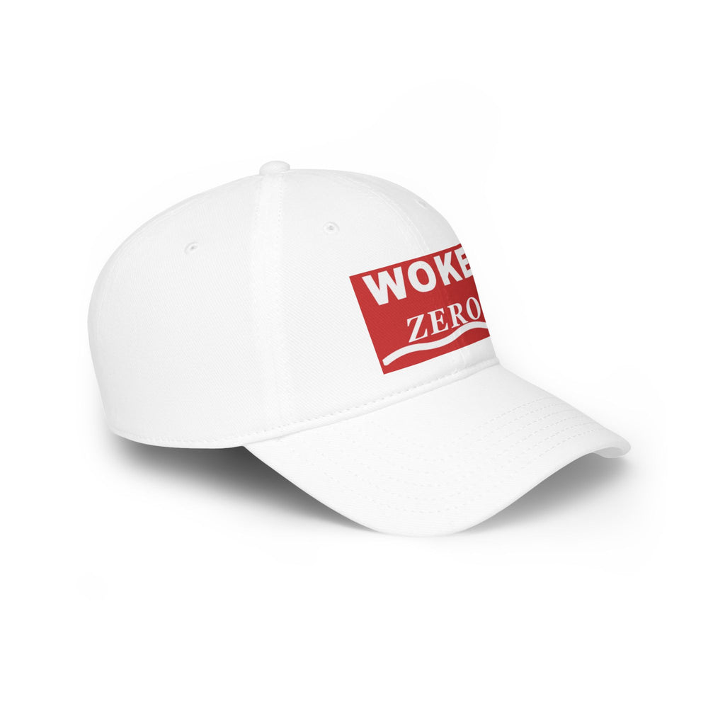 Woke Zero Baseball Cap — Bold Red Logo Low-Profile Hat