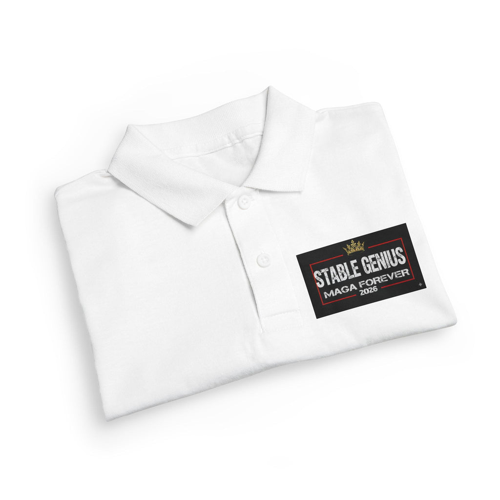 Youth Polo Shirt — 'Stable Genius' Patch Chest Logo