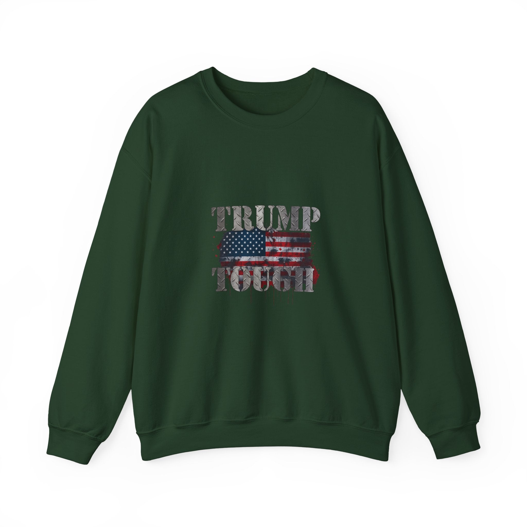Patriotic 'TRUMP TOUCH' Sweatshirt – Distressed American Flag Crewneck