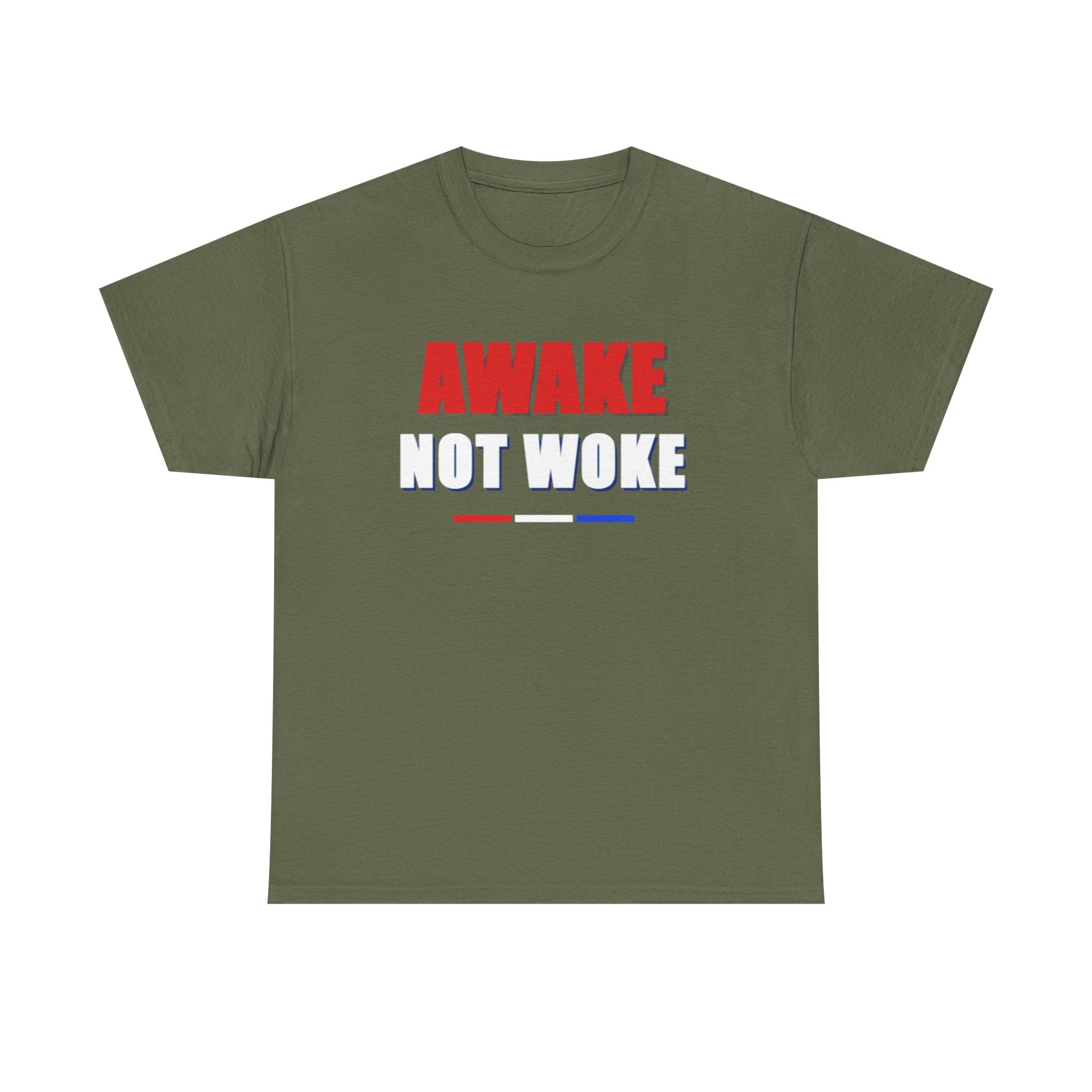 T-Shirt — "Awake Not Woke" Patriotic Graphic Tee