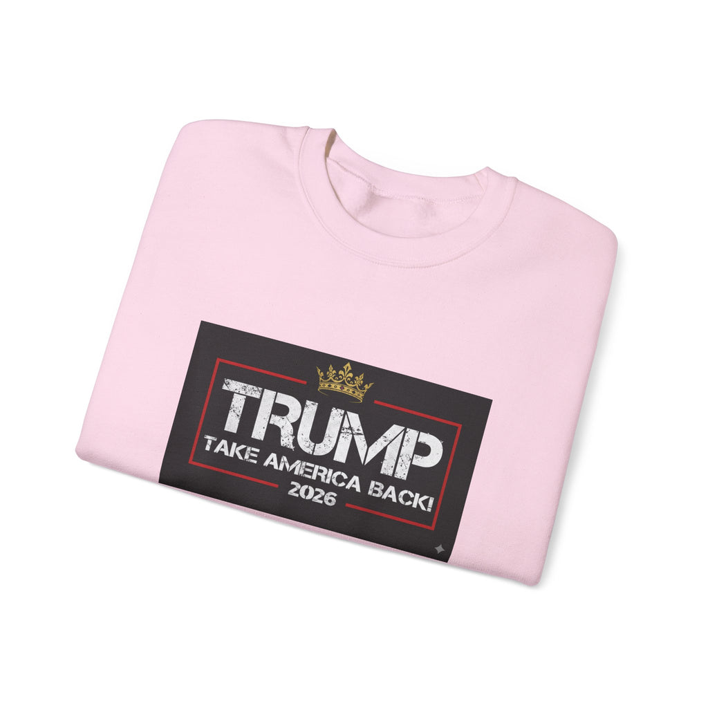 Crewneck Sweatshirt — "TAKE AMERICA BACK" 2028 Political Graphic