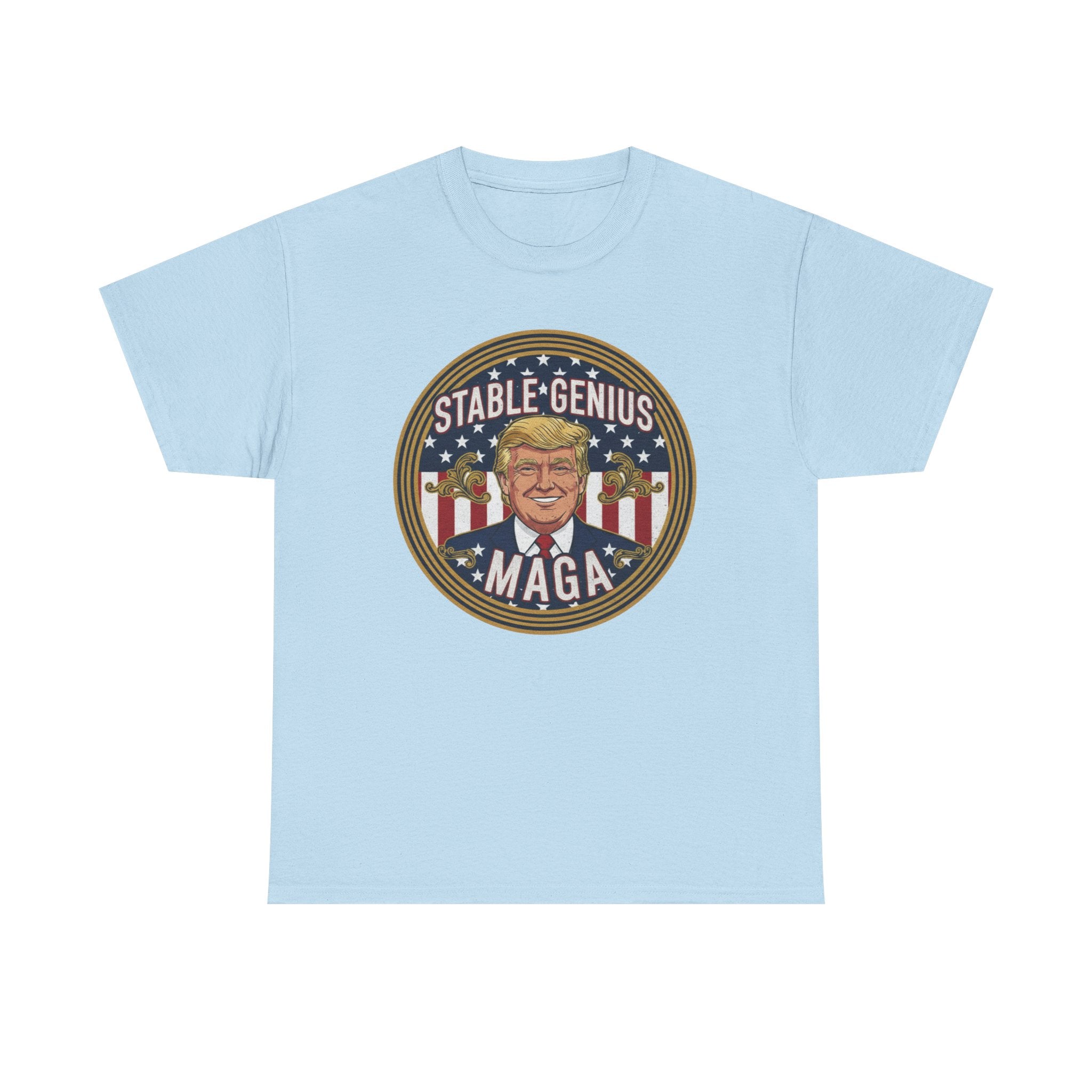 Unisex Heavy Cotton Tee--"Stable Genuis MAGA"