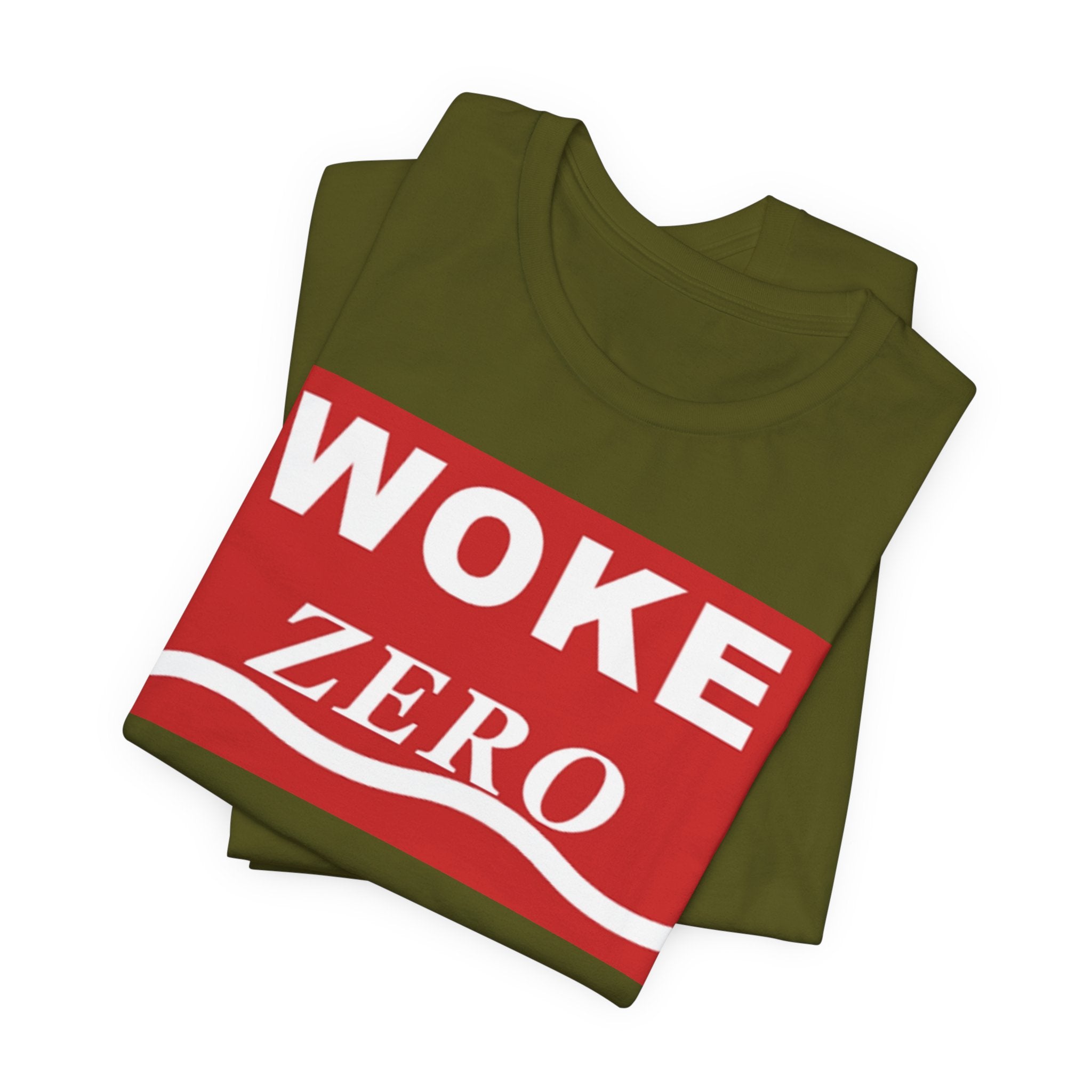 Woke Zero Tee — Bold Red Statement T-Shirt