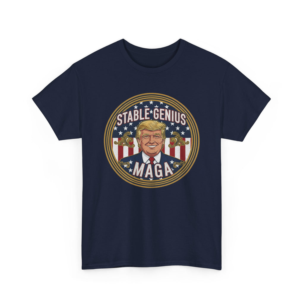 Unisex Heavy Cotton Tee--"Stable Genuis MAGA"